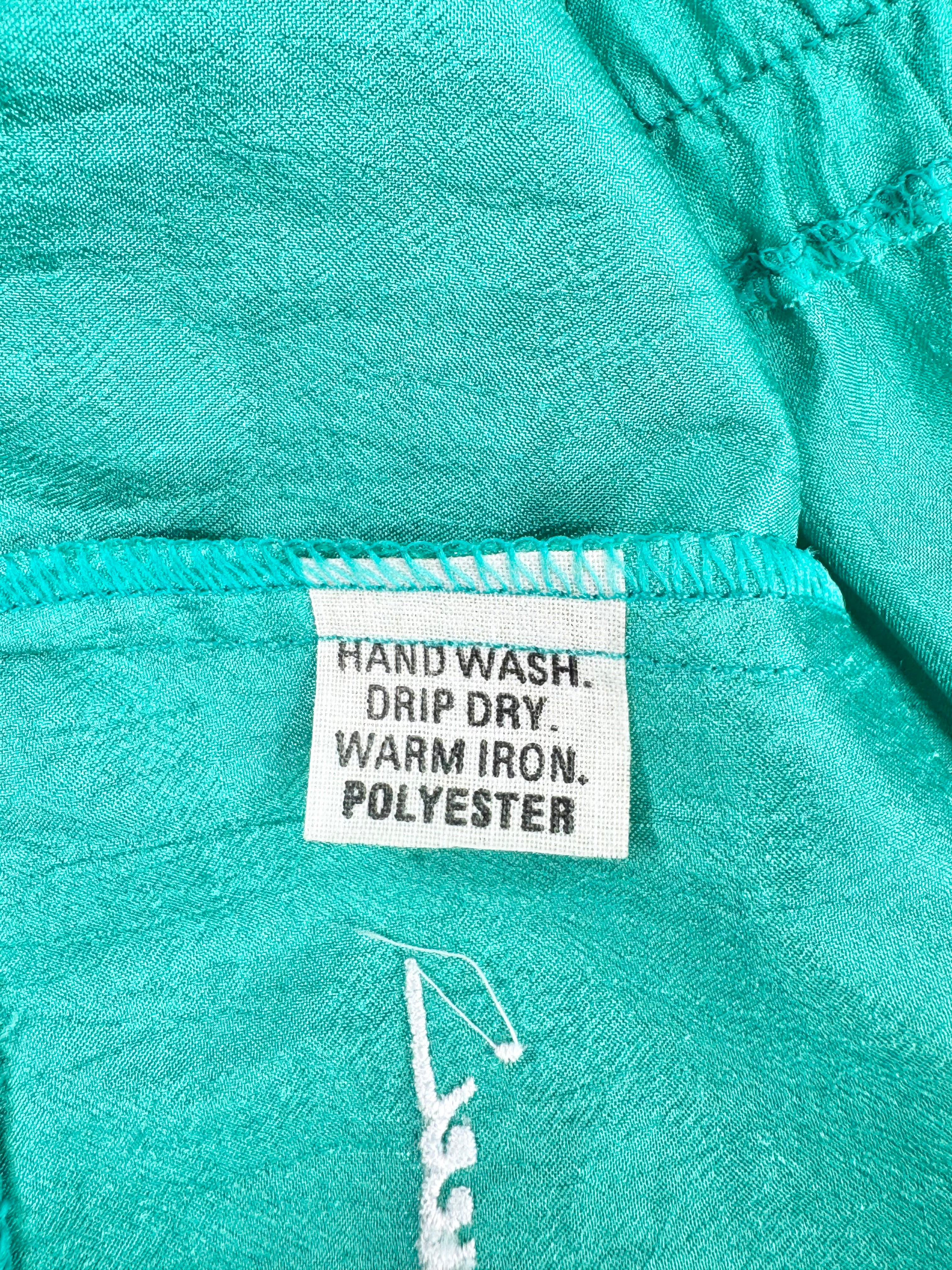 Vintage 90s Kangarucci Teal Pleated Mini Skirt - AU12