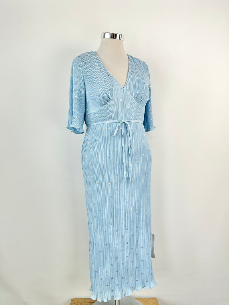 Never Fully Dressed Ice Blue Plisse 'Emma' Dress NWT - AU12
