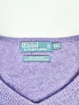 Vintage Polo by Ralph Lauren Heather Purple Lambswool Sweater - XXL