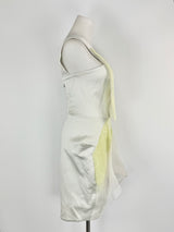 Maticevski 'Application' Ice Blue & Lime Green Beaded Panel Dress - AU8