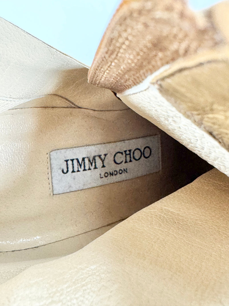 Jimmy Choo Camel Suede Ankle Boots - EU37.5