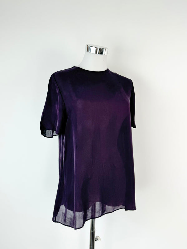 Camilla & Marc Aubergine Silk Top - AU10