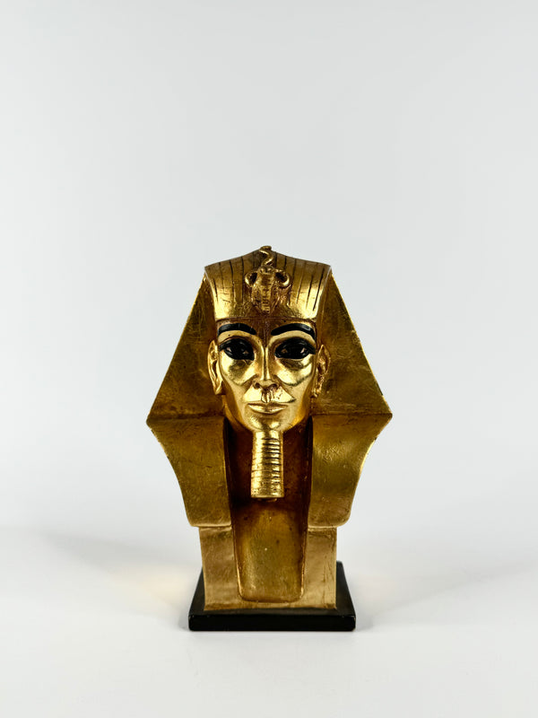 Vintage 70s AGI Gold Painted Pharaoh Statue