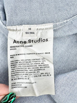 Acne Studios Blue Cotton Slim Fit Shirt - 48