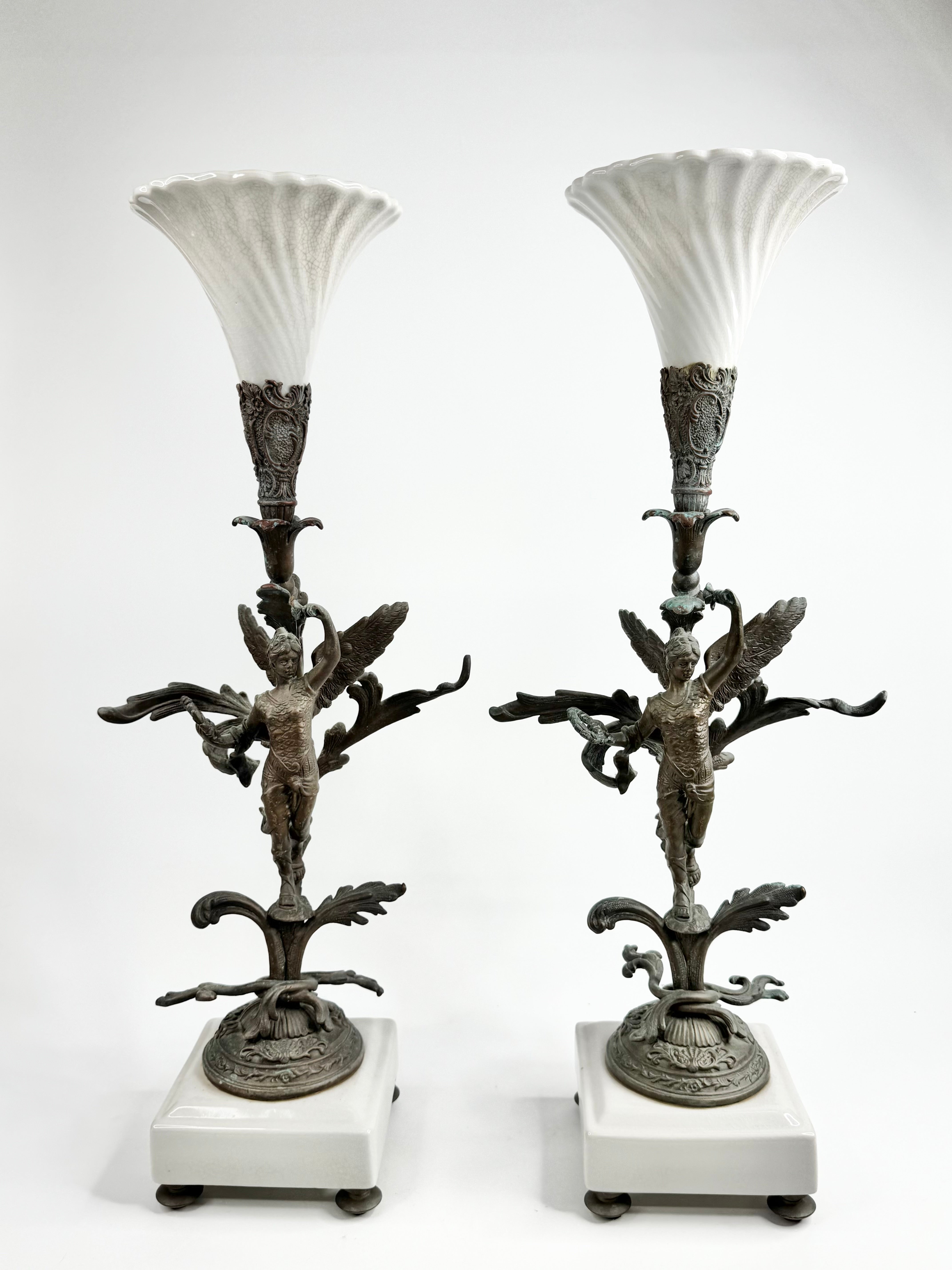 Vintage R.M. Hall Pty Ltd Limited Belle Époque Style Figural Lamps