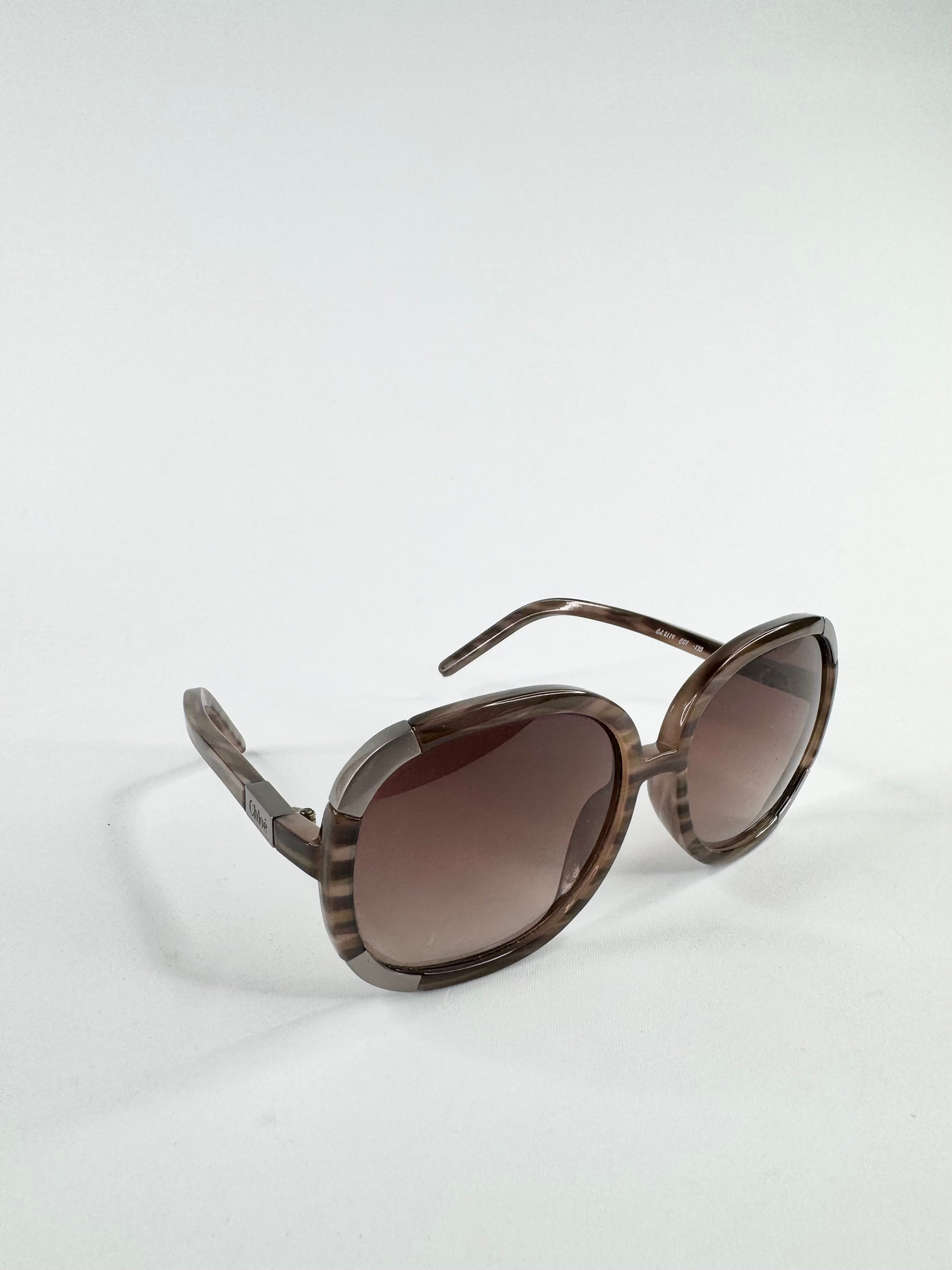 Chloé Brown 'Myrte' Round Sunglasses