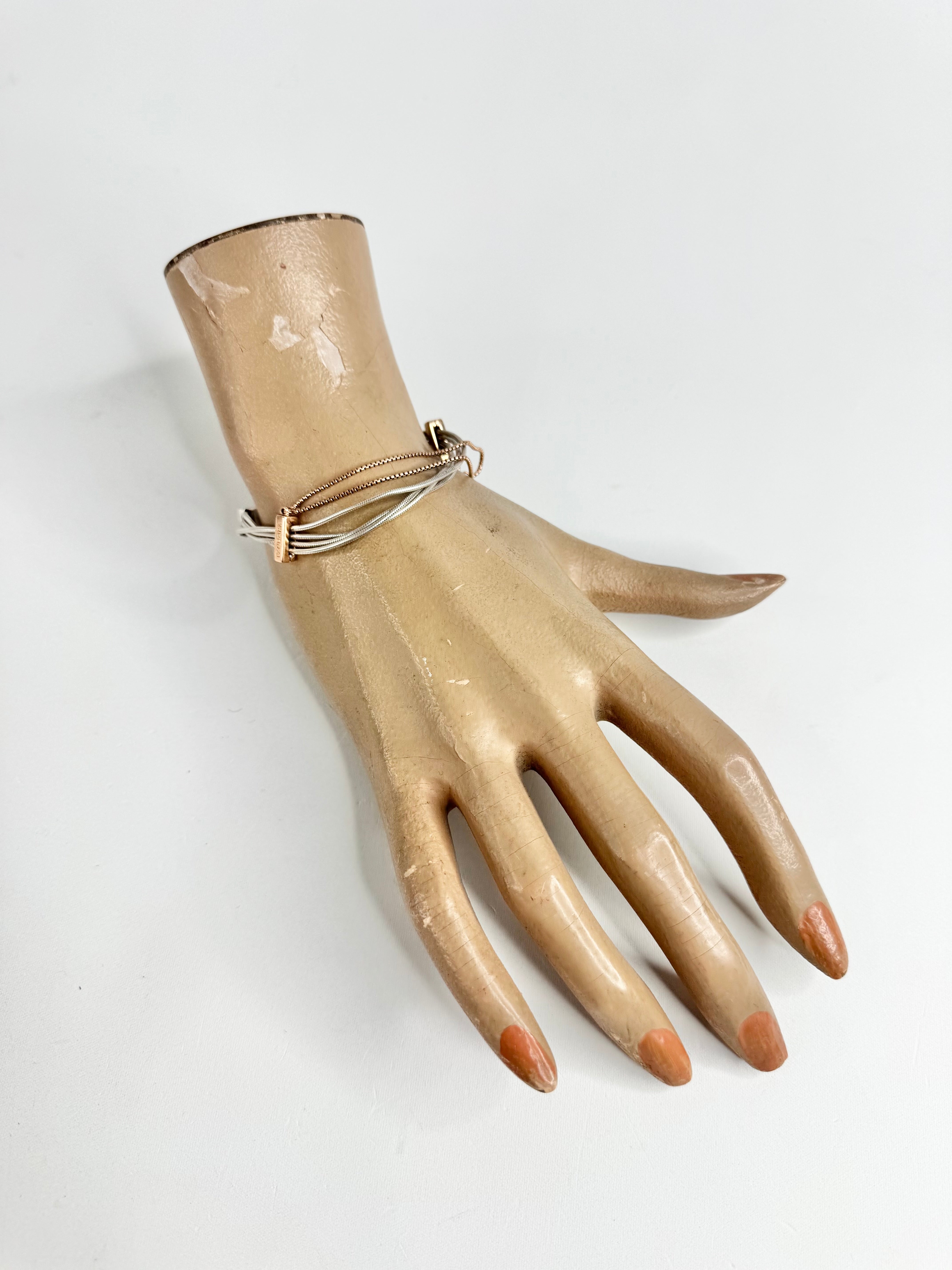 Pandora Moments Multi Sake Chain Bracelet with Rose Gold Plated Sliders