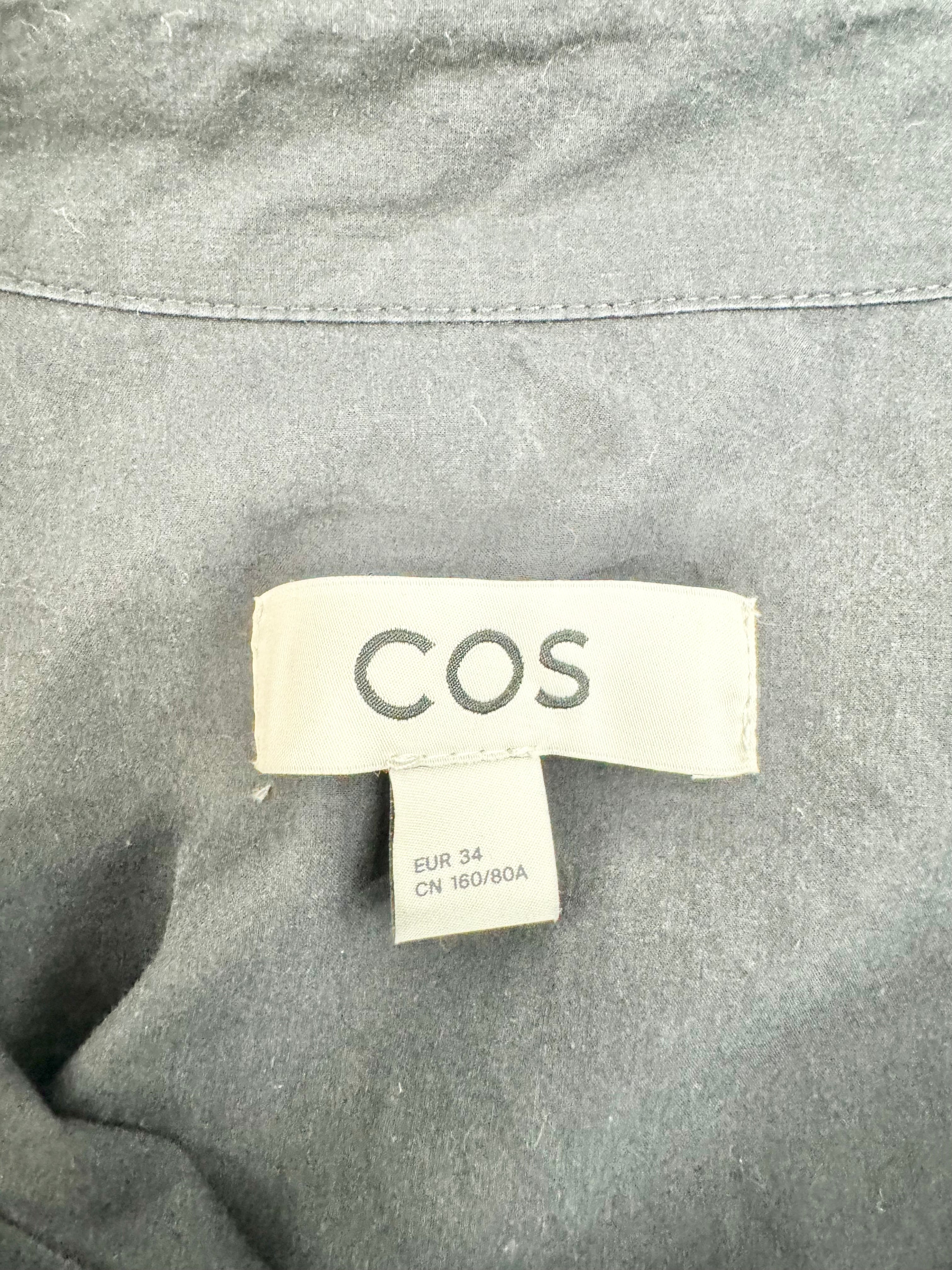 Cos Midnight Blue Black Shirt Dress - AU6/8/10