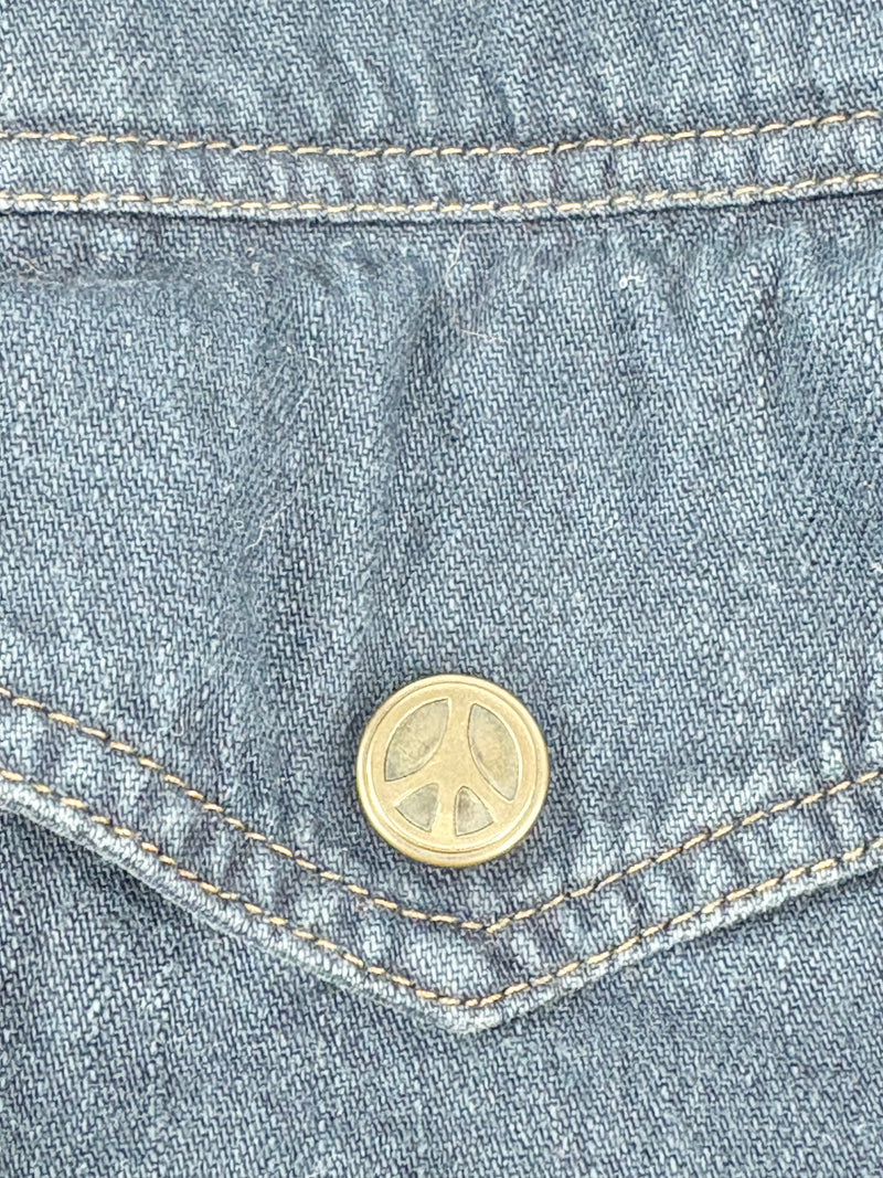 Vintage 90s Moschino Jeans Indigo Denim Shirt - L