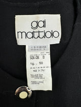 Gai Mattiolo Black & Cream Wool Jacket & Skirt - AU12