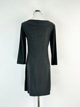 Armani Exchange Black Metal Stud Mini Dress - AU8