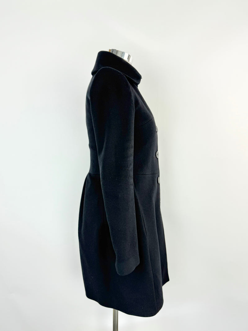 Patrizia Pepe Black Wool Blend Coat - AU8/10