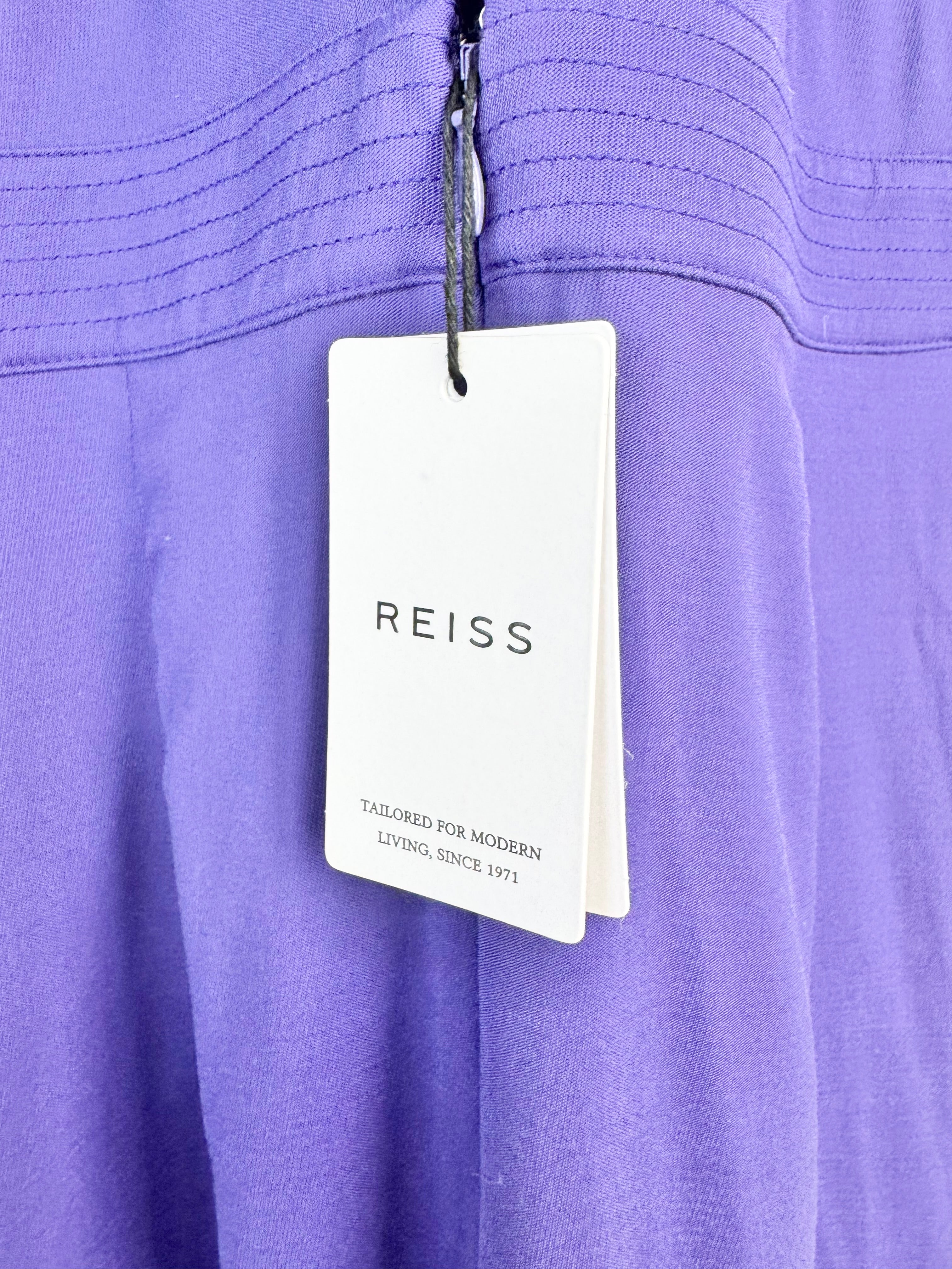 Reiss Royal Purple 'Ellis Plunge' Body Con Dress NWT - AU10