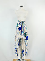 Camilla Blue Tiered Silk Skirt - AU8