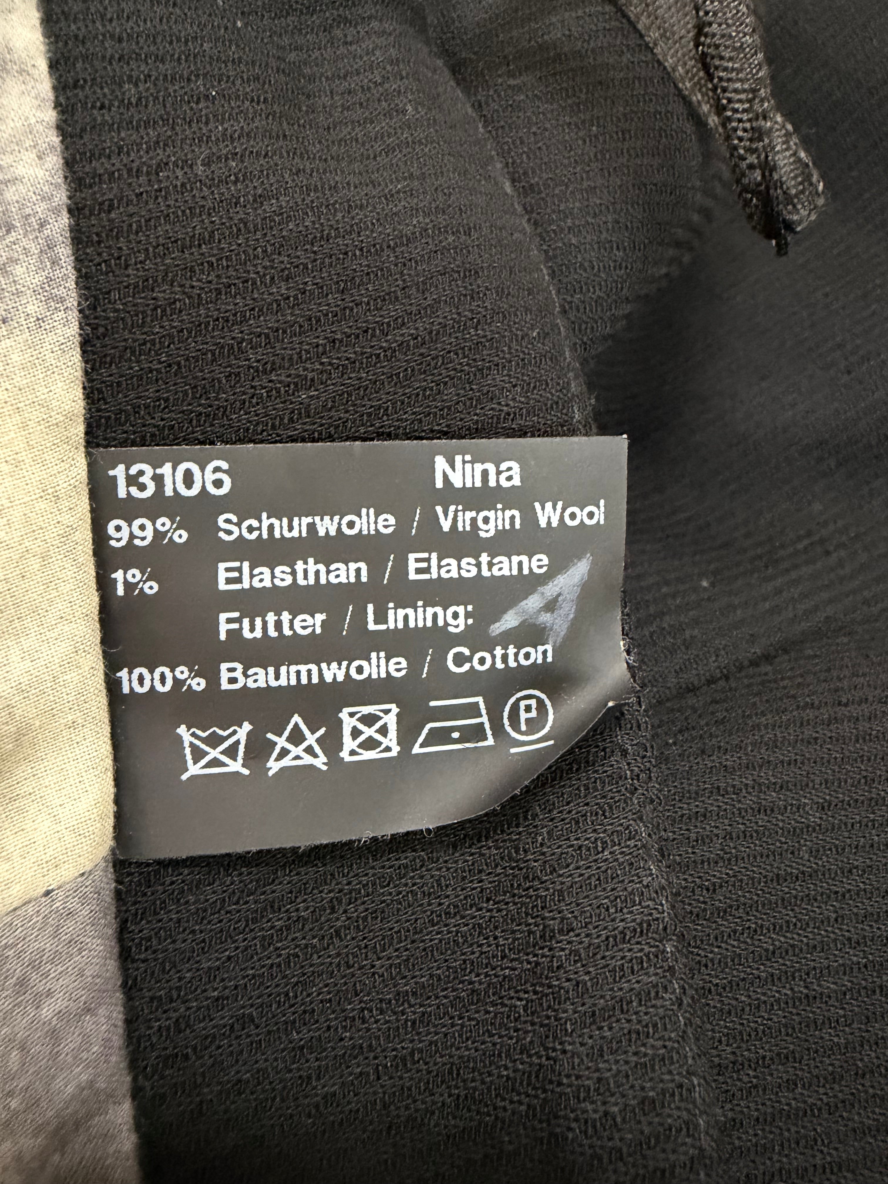 Since 1984 by Annette Gortz Black Striped Wool Skirt - AU16