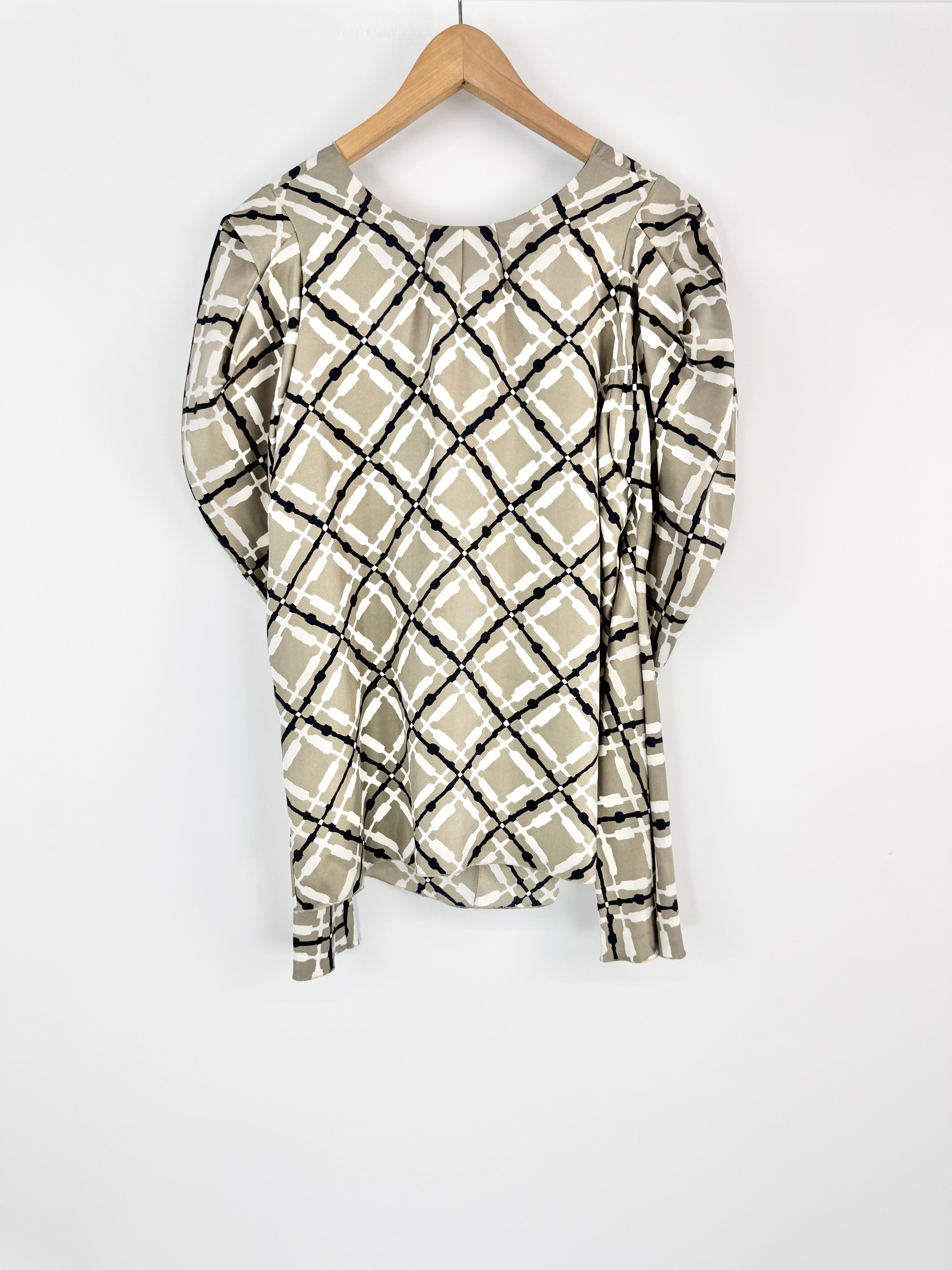 Marni Silk Patterned Long Sleeve Shirt - AU10
