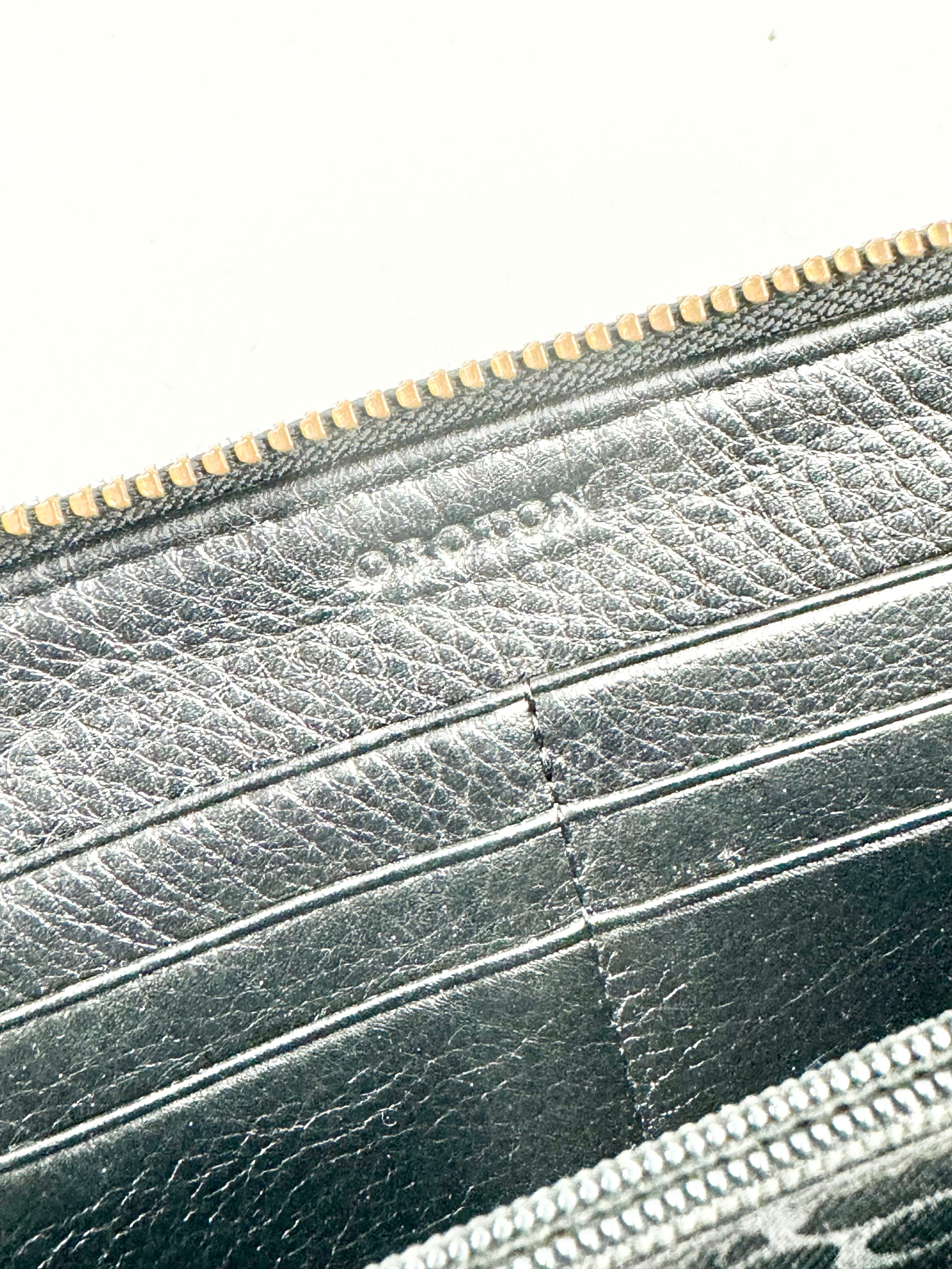 Oroton Large Fabric & Leather Black Wallet