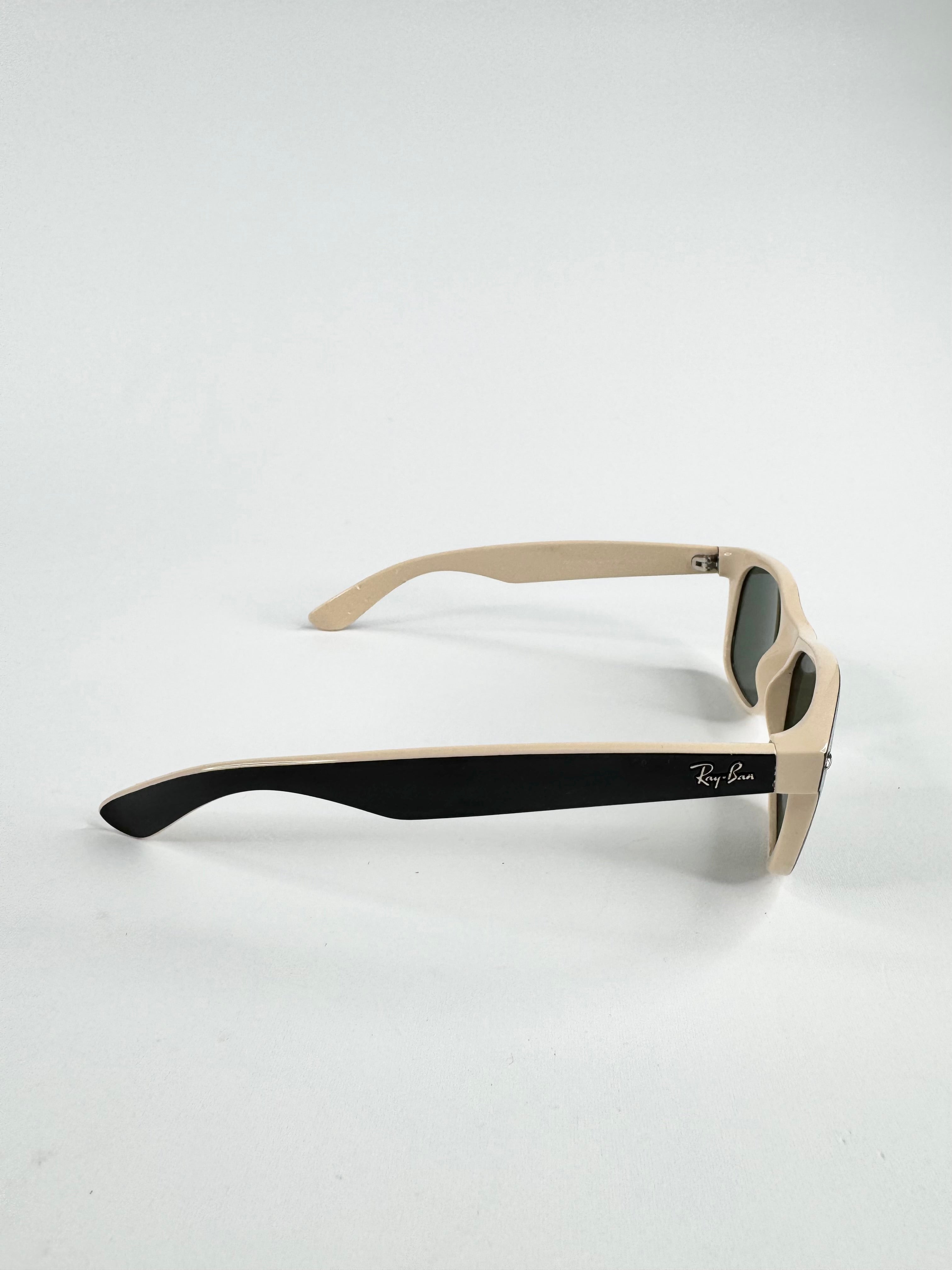 Ray Ban Black and Cream 'New Wayfarer' Sunglasses