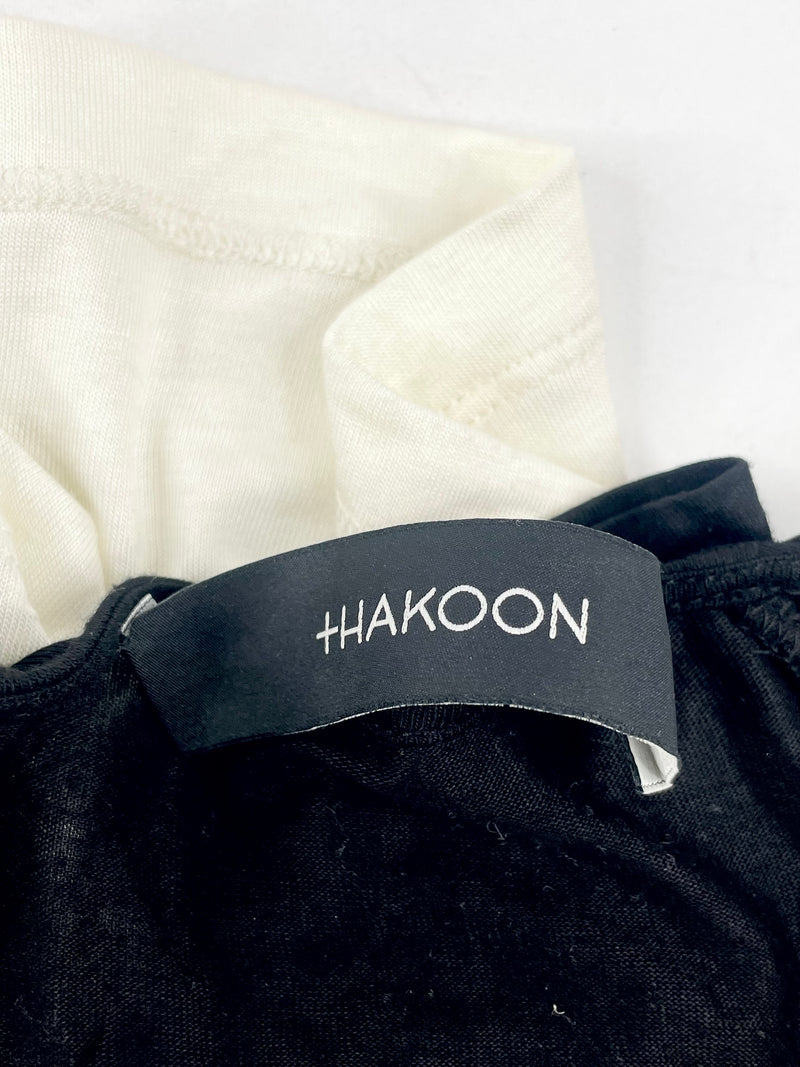 Thakoon Black & White Layered Long Sleeve Top - AU8