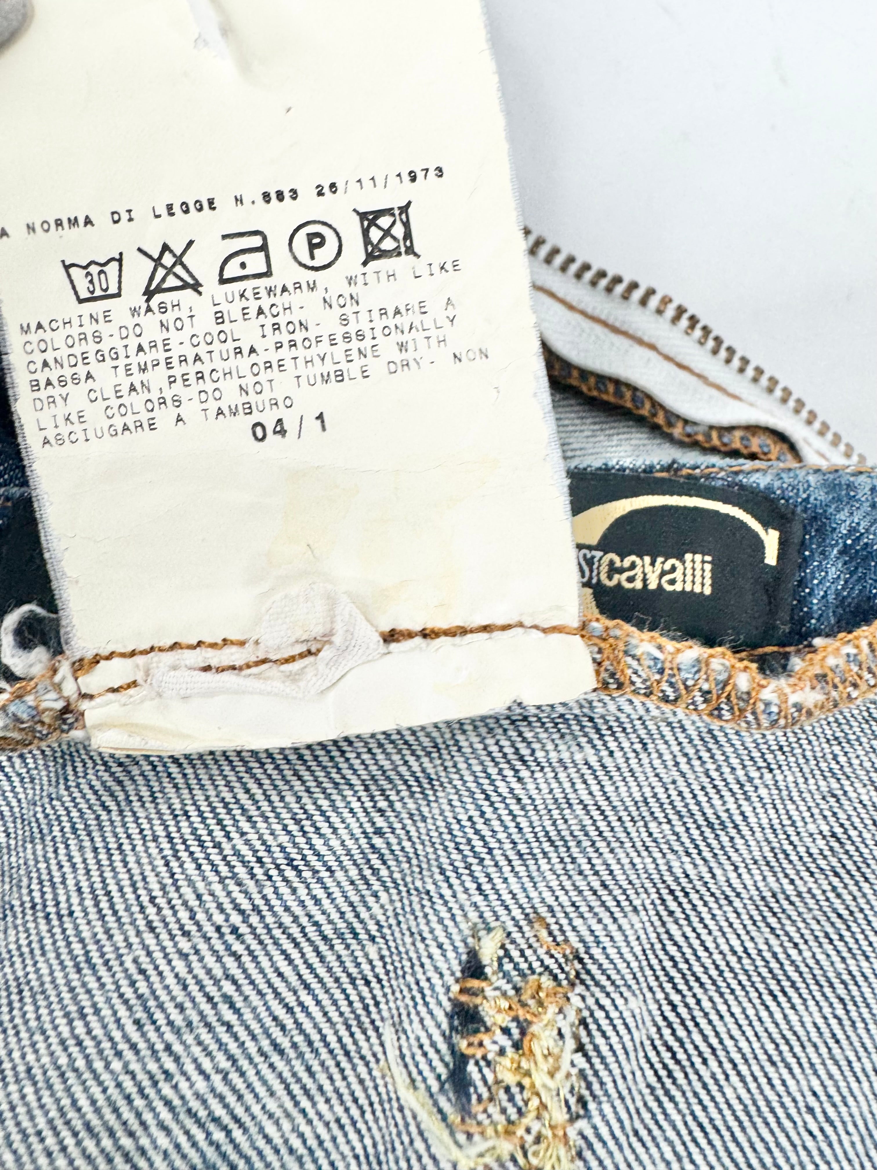 Y2K Just Cavalli Western Style Denim Skirt - AU12