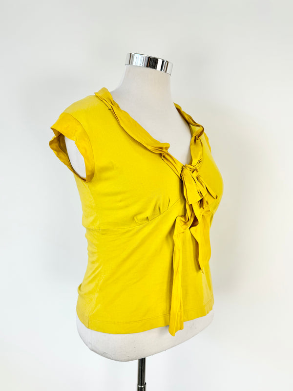 Easton Pearson Sunflower Yellow Cotton & Silk Top - AU12