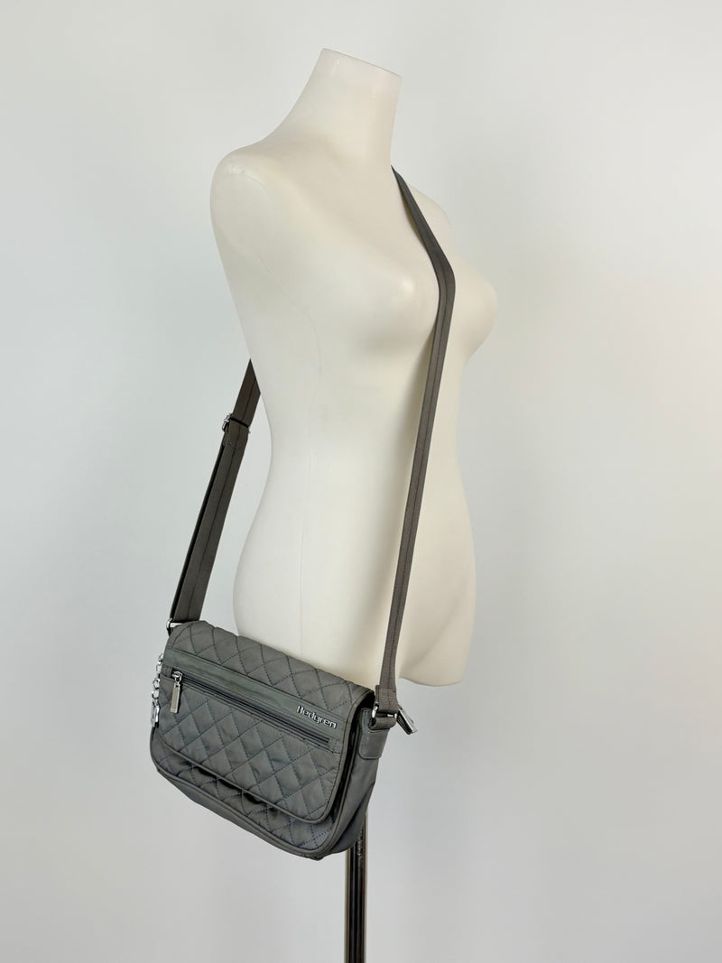 Hedgren Grey Quilted Crossbody Bag