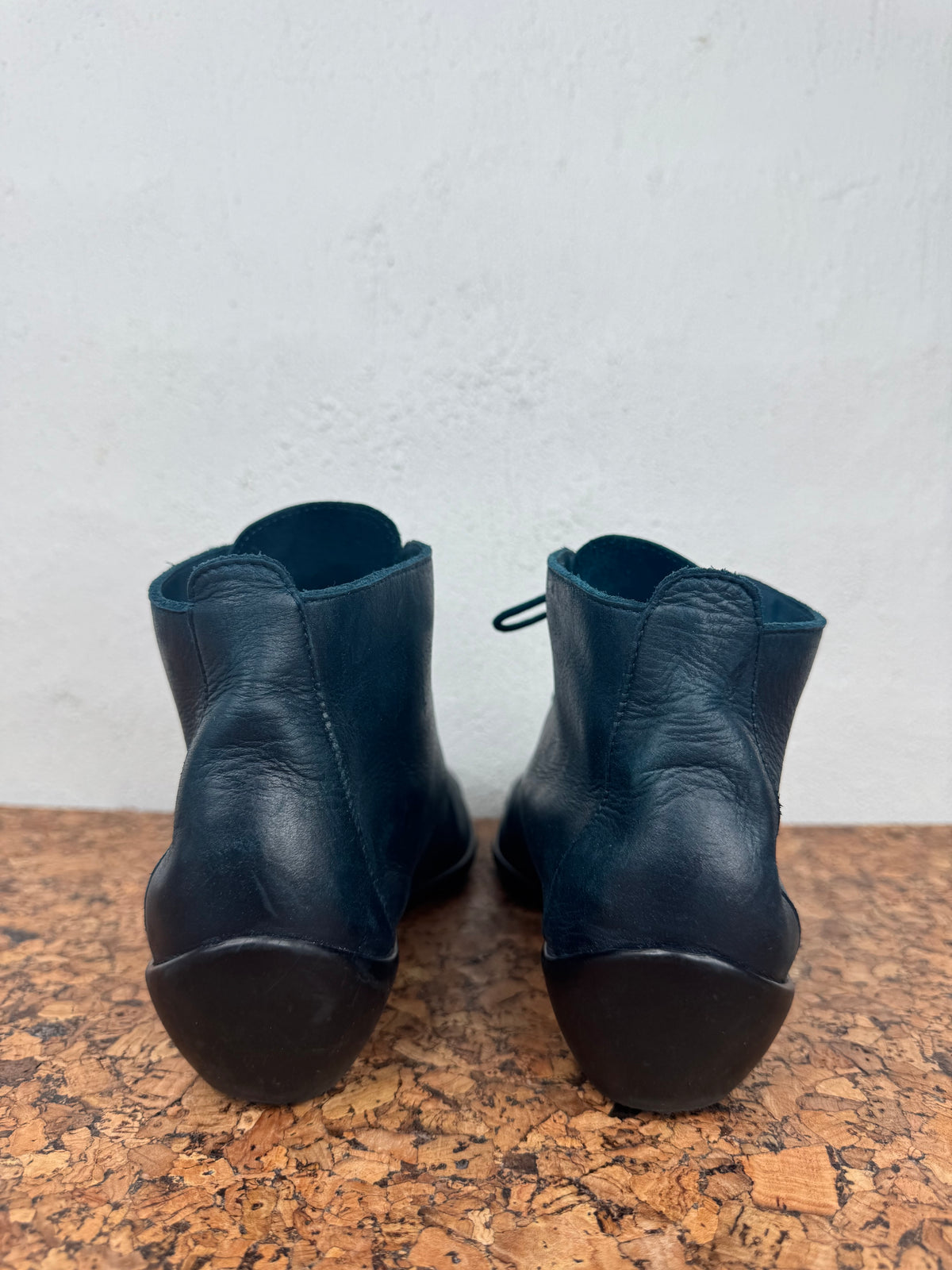 Arche Petroleum Green Leather Lace Ups - EU40