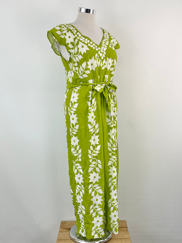 Sacha Drake Chartreuse 'Kahala' Linen-Blend Maxi Dress - AU14