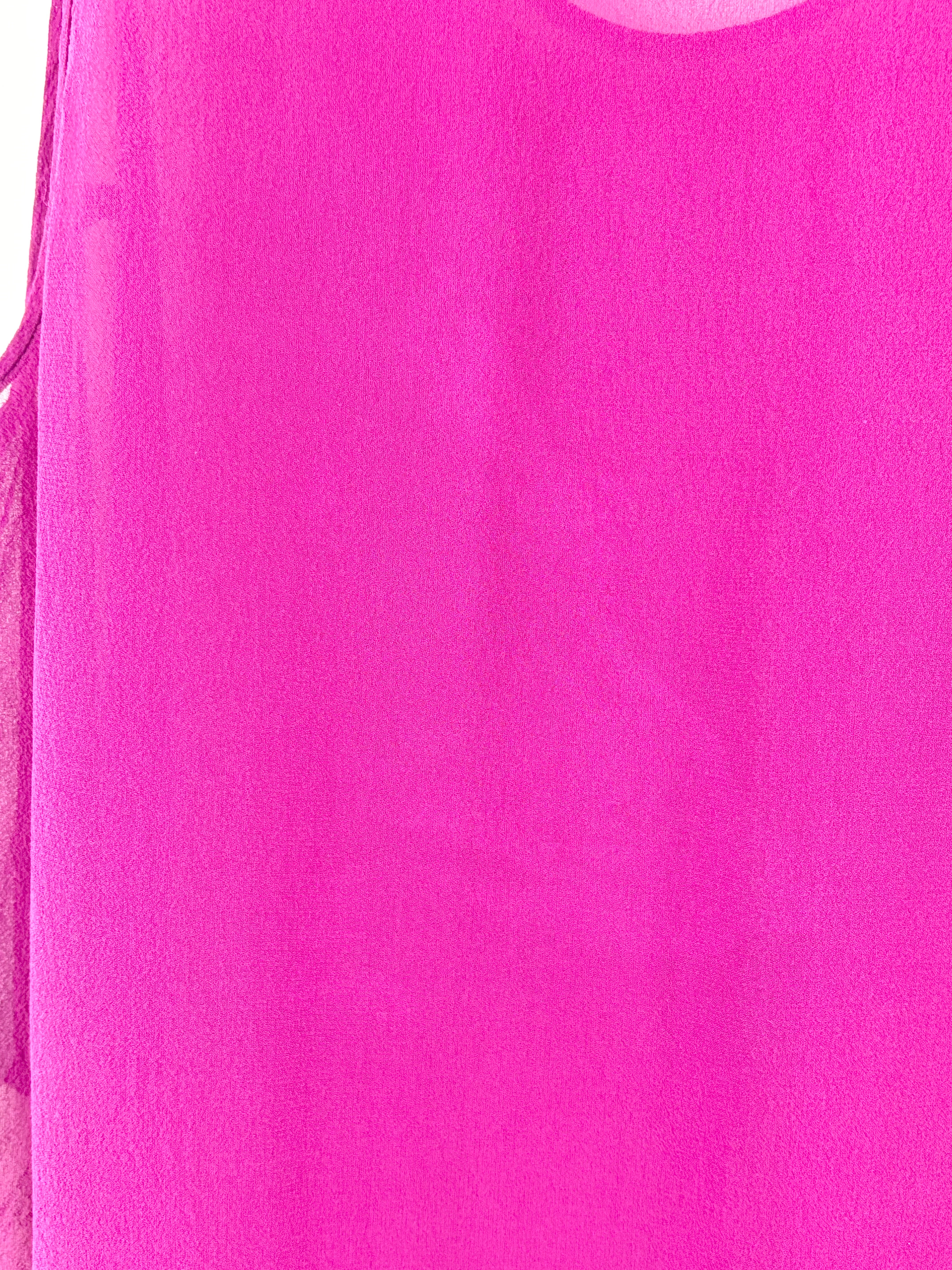 Willow Deep Fuchsia Sheer Silk Top - AU6