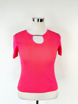 Sass & Bead Hot Pink & Orange 'Sugar Pill' Knit Top NWT - XL