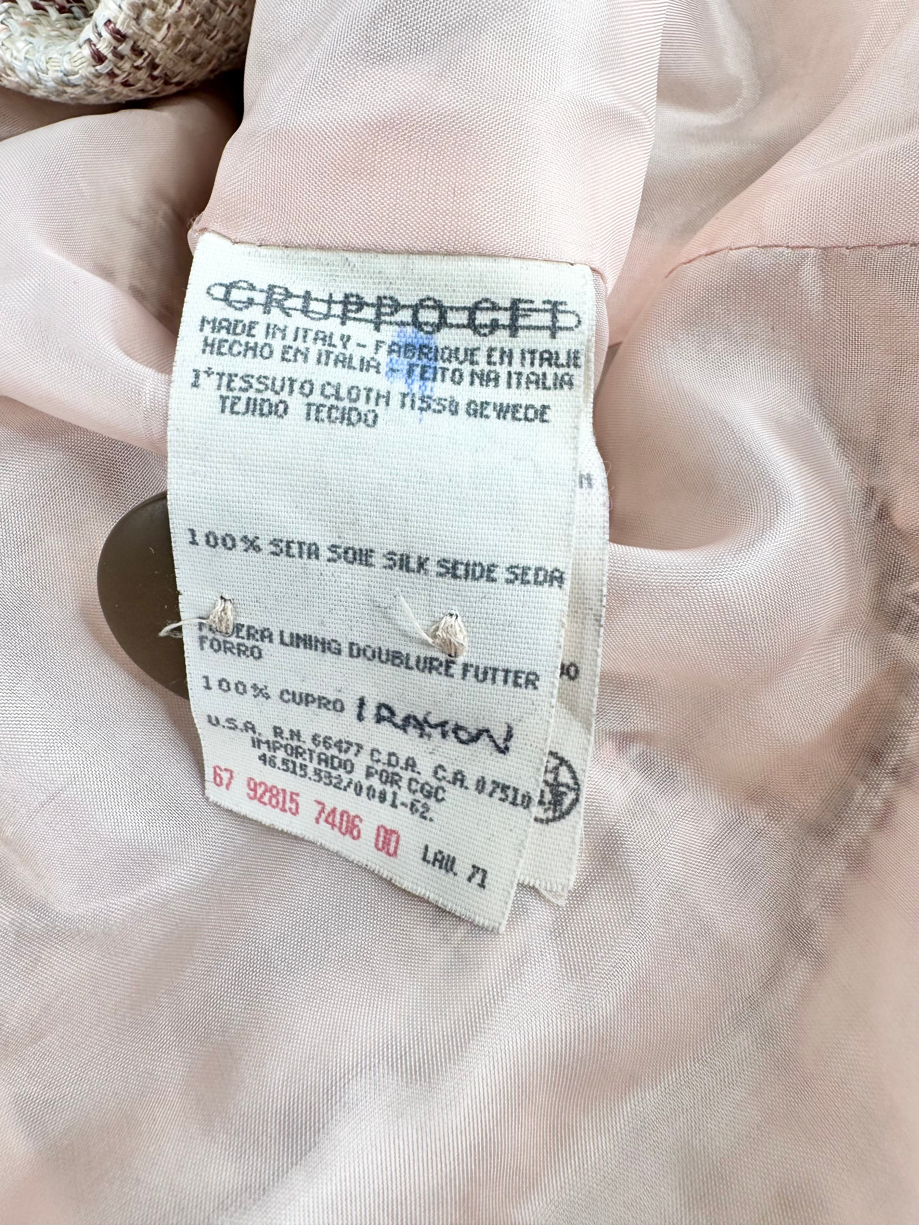 Vintage Valentino Miss V Tweed Blazer - AU16