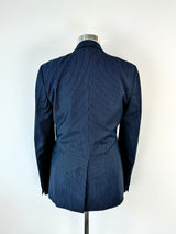 Versace Collection Blue Pinstripe Blazer - 52R