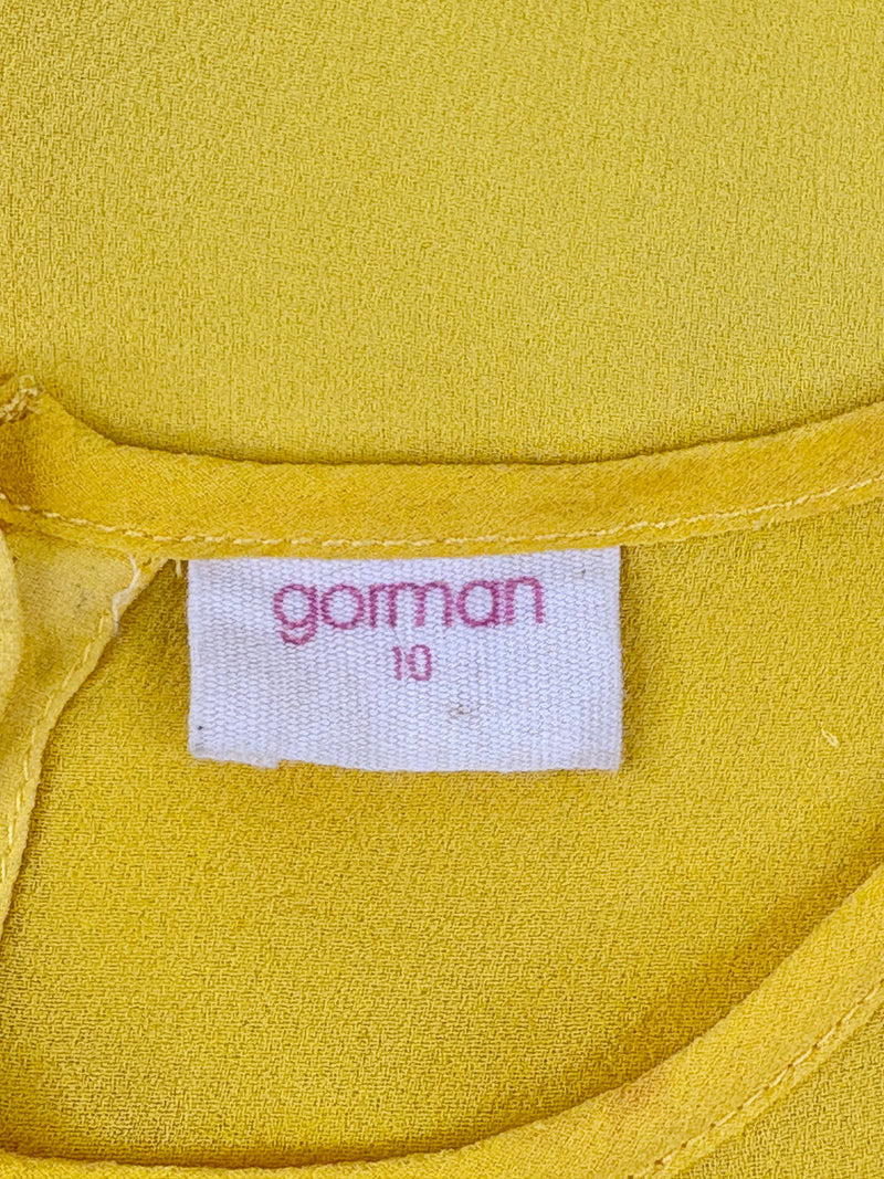 Gorman Canary-Yellow Sleeveless Silk Top - AU10