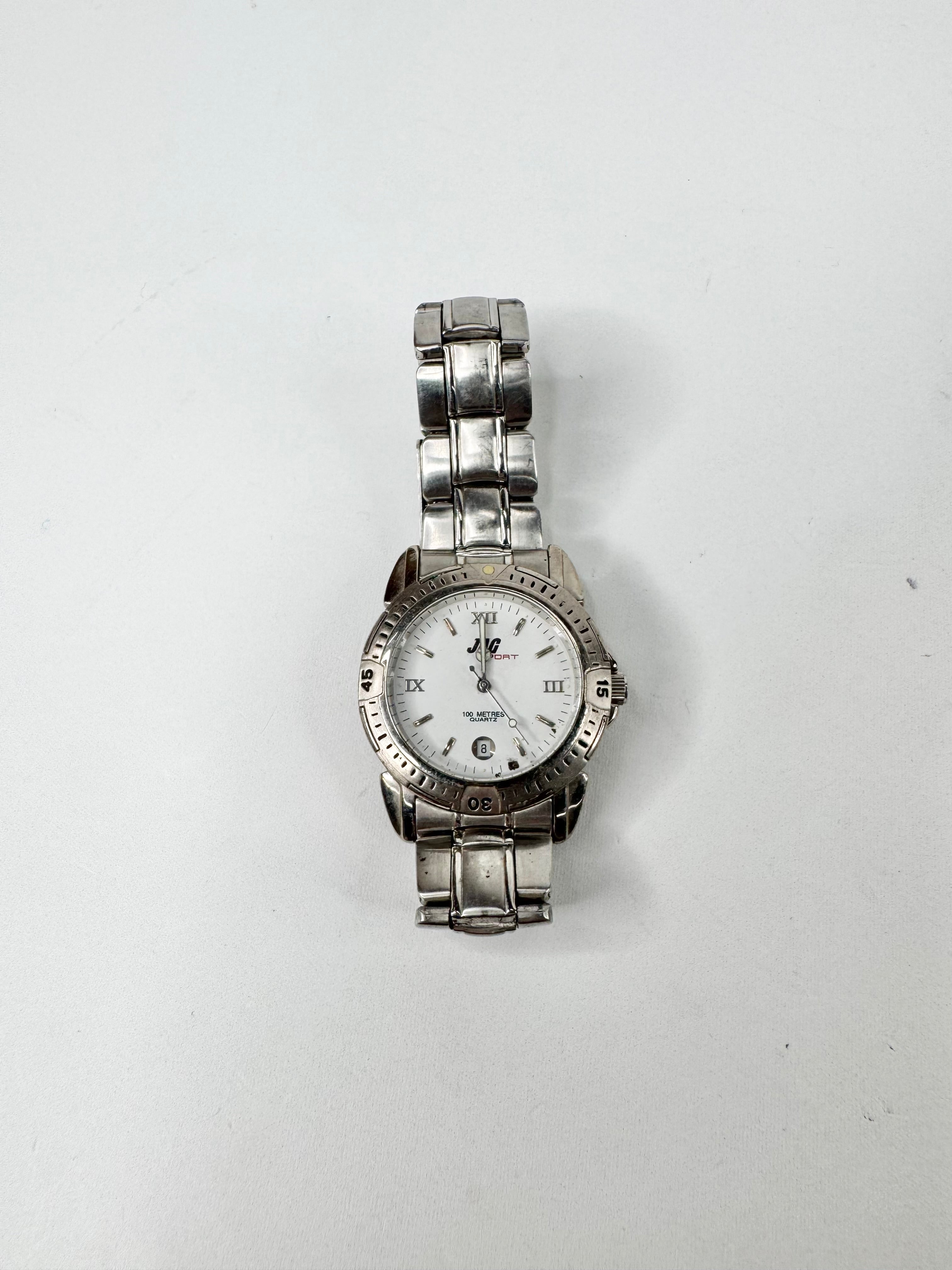 Jag Sport Silver Toned Quartz Watch