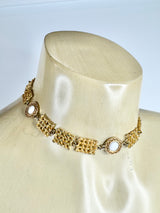 Vintage Costume Jewellery Gold Adjustable Choker