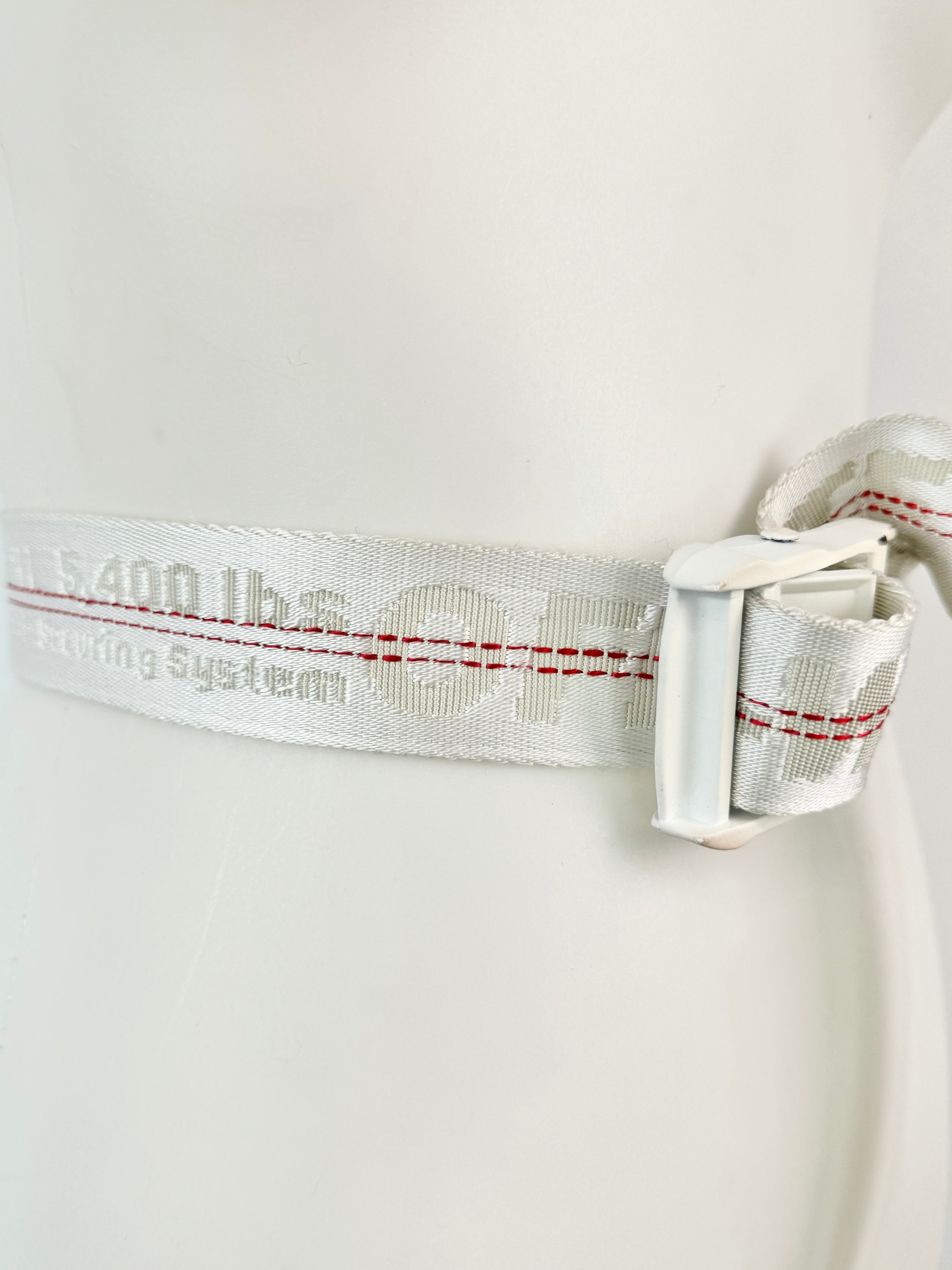 Off-White White & Red Industrial XL Belt