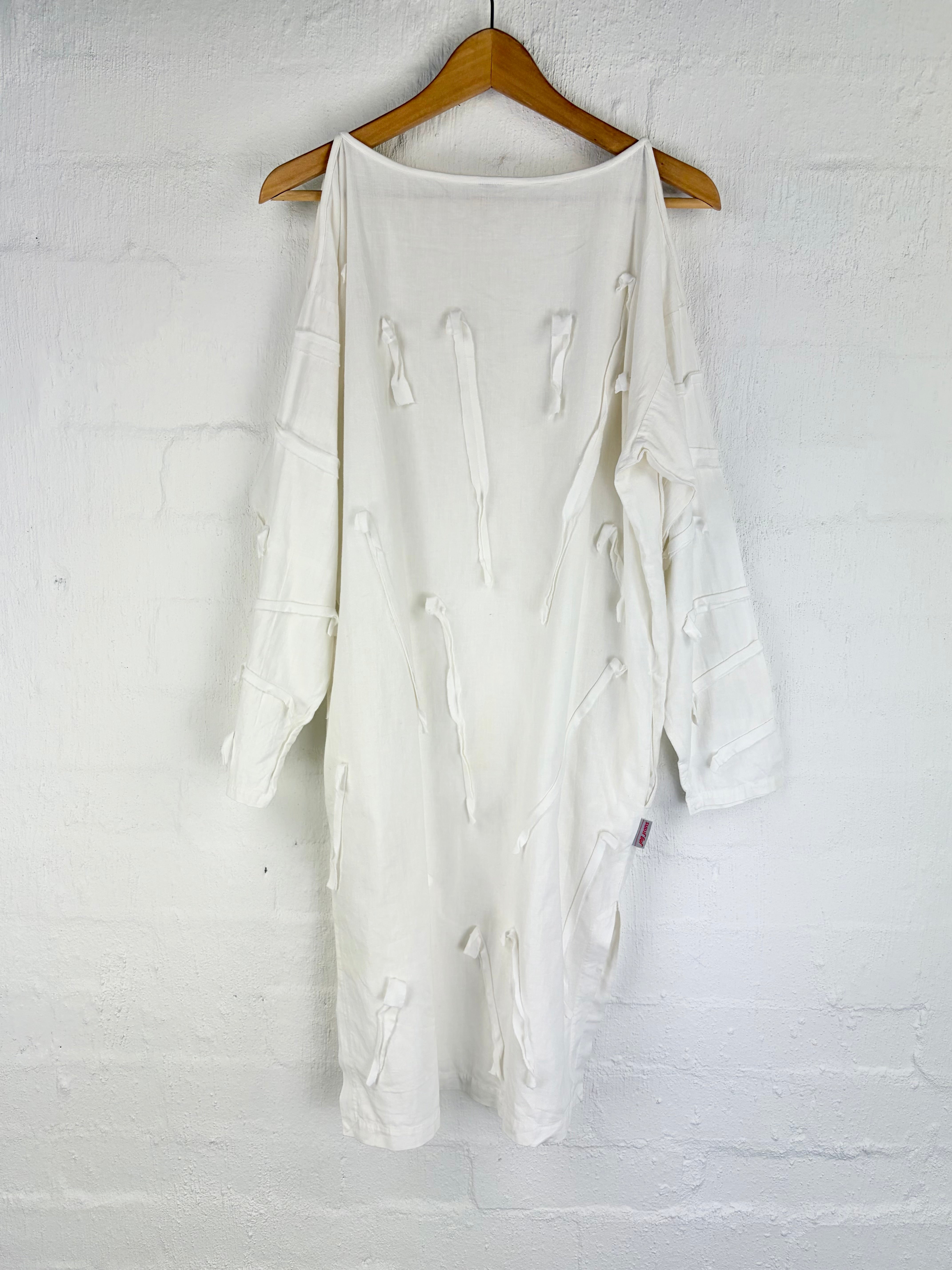 Vintage Jag Jeans White Cotton Dress and Jacket - AU10/12