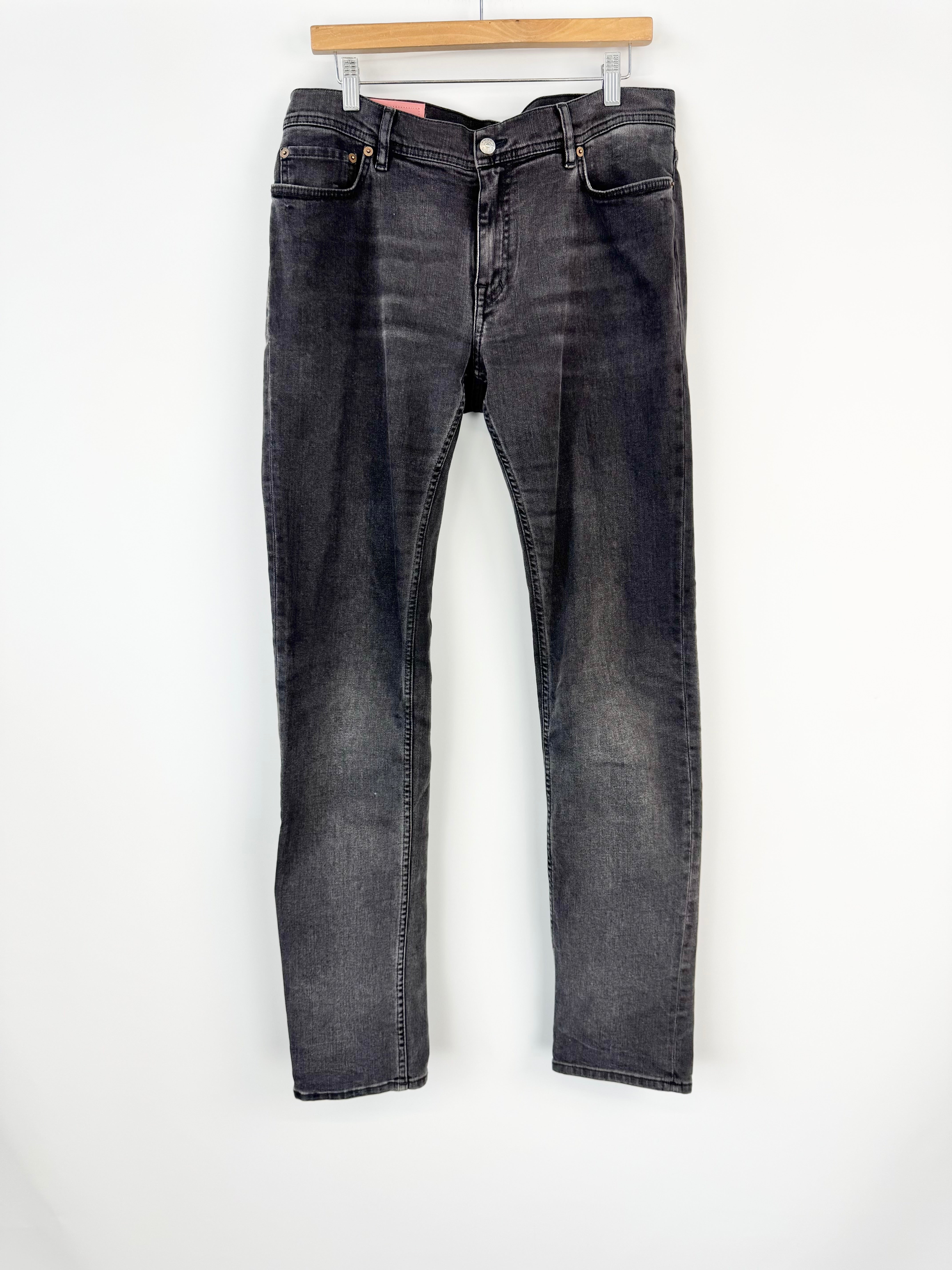 Acne Studios Blå Konst Faded Black 'North Used' Jeans - 33/34