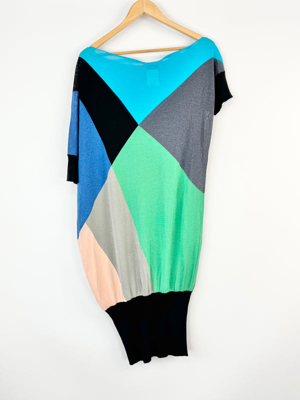 Fuzzi Diamond Spliced Dress - AU16