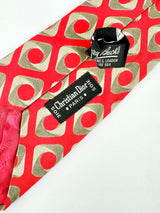 Christian Dior Deep Red Patterned Silk Tie