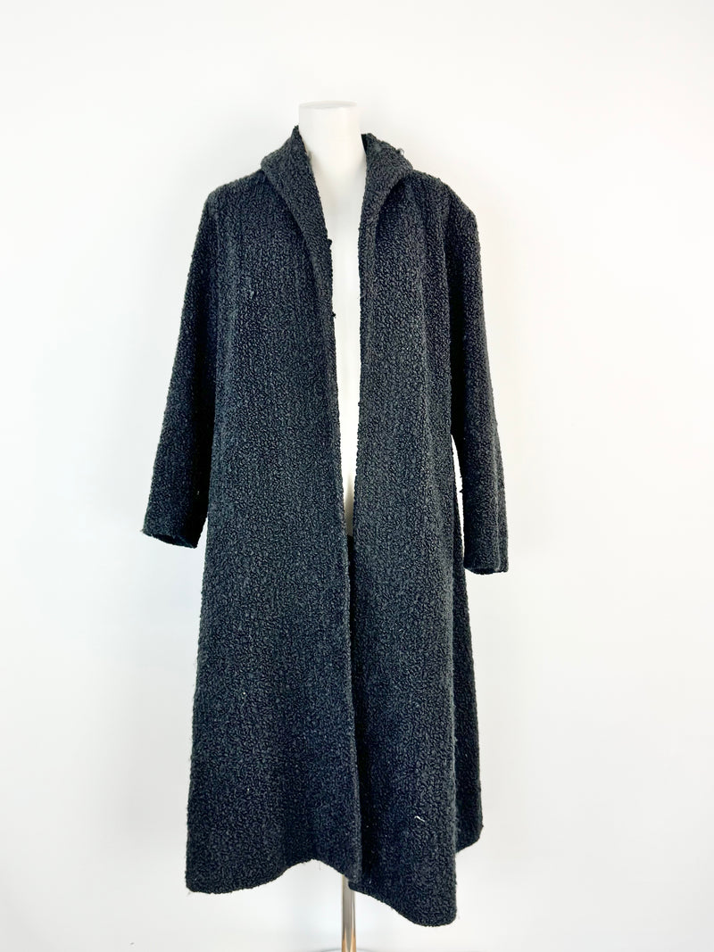 Vintage Jo Lane of Melbourne Black Astrakhan Coat - AU8/10
