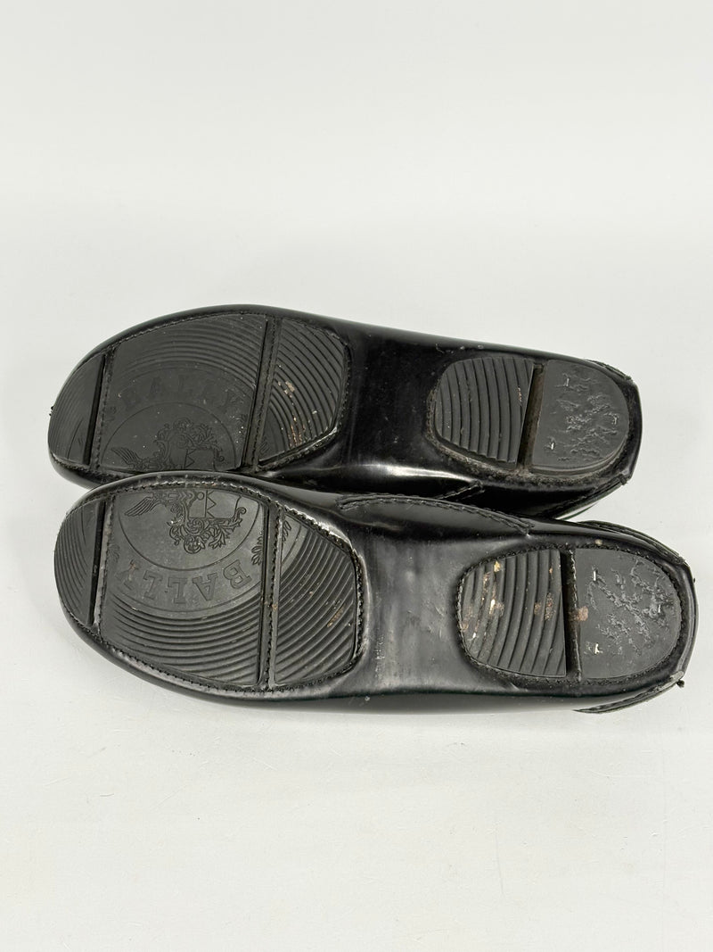 Bally Patent Black Leather 'Diadem' Horsebit Loafers - EU37
