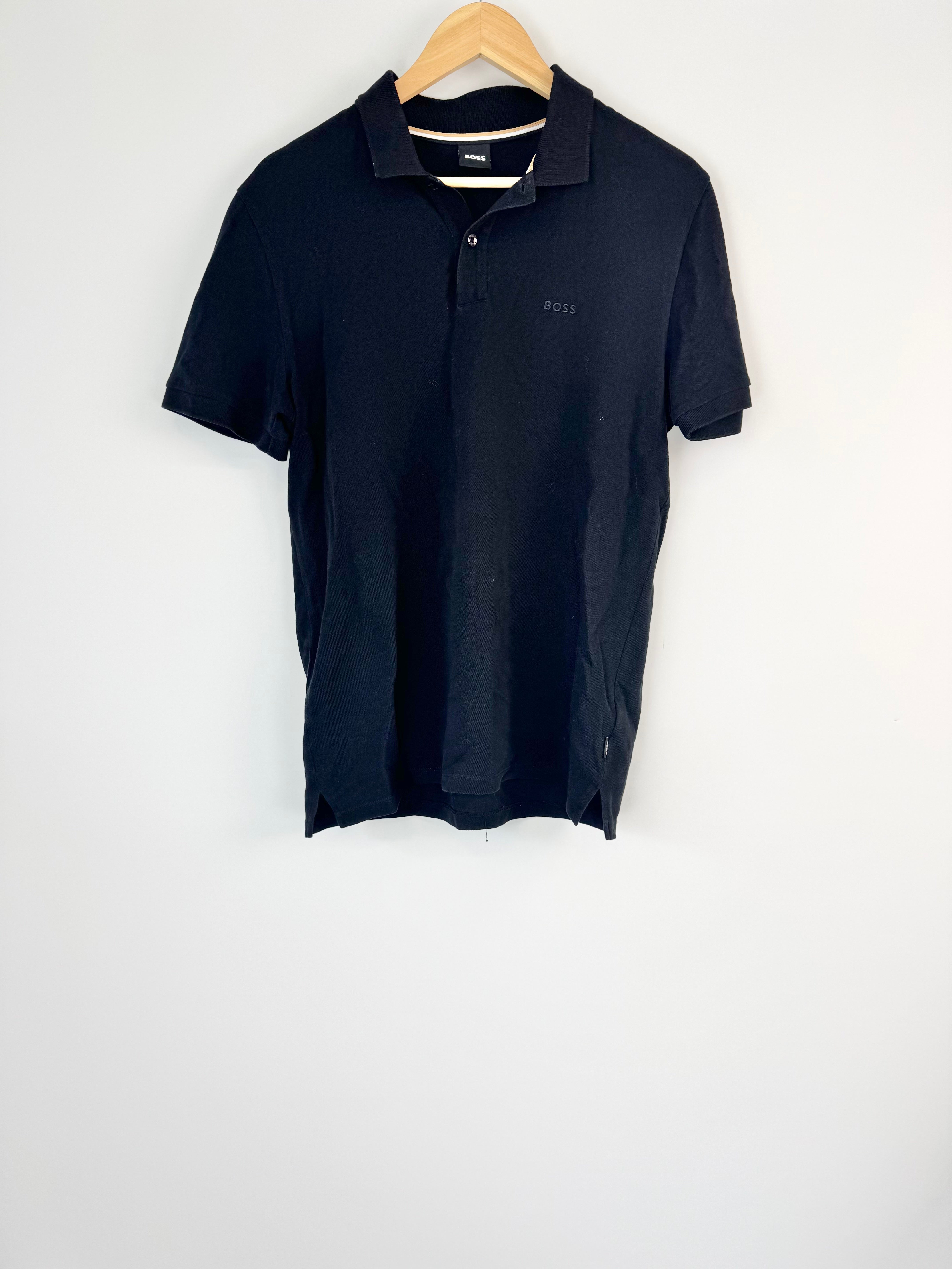 Boss by Hugo Boss Black Cotton Polo Top - M
