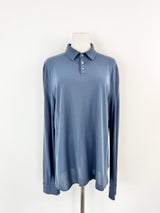 Zanone Blue Long Sleeve Top - M