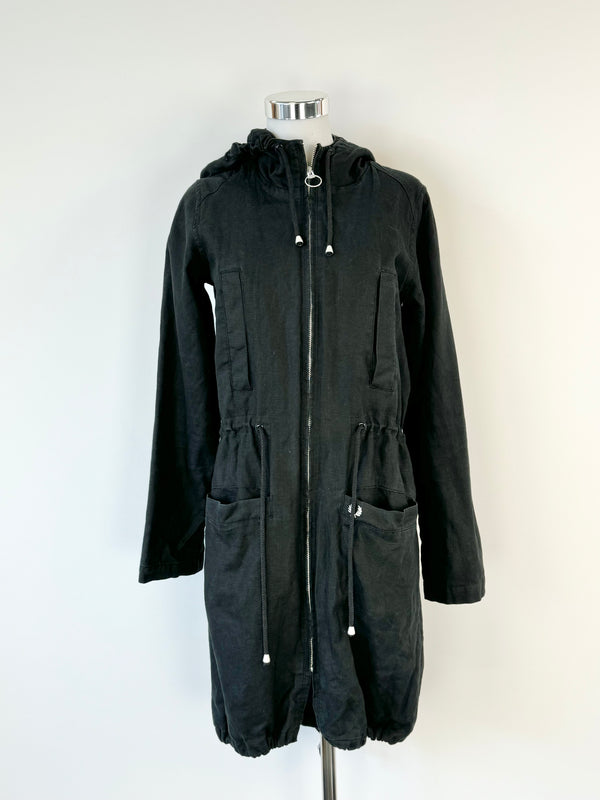 Fred Perry Black Linen Anorak - AU10