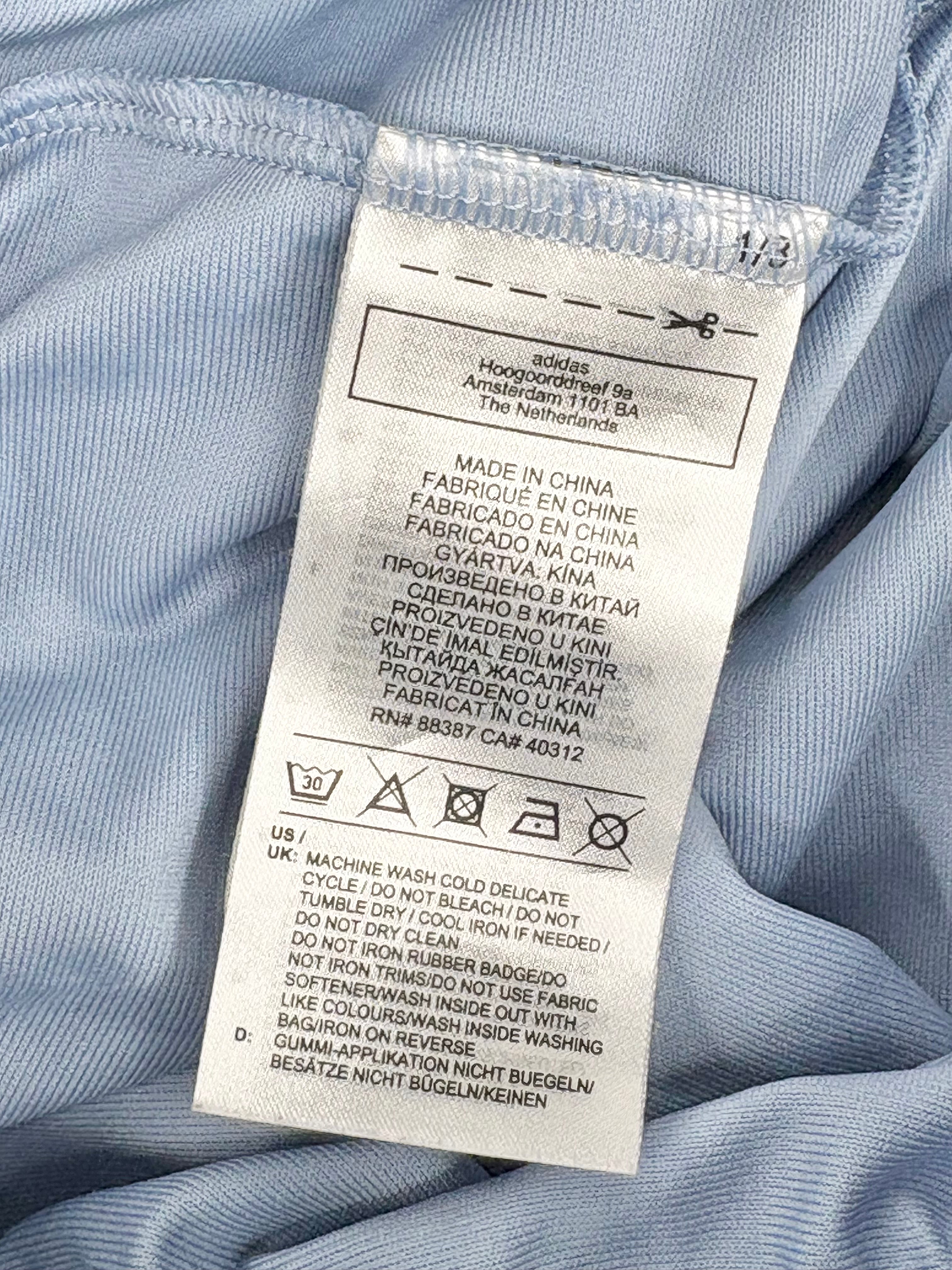 Adidas Chalk Blue Sheer-Mesh Track Pants - AU10