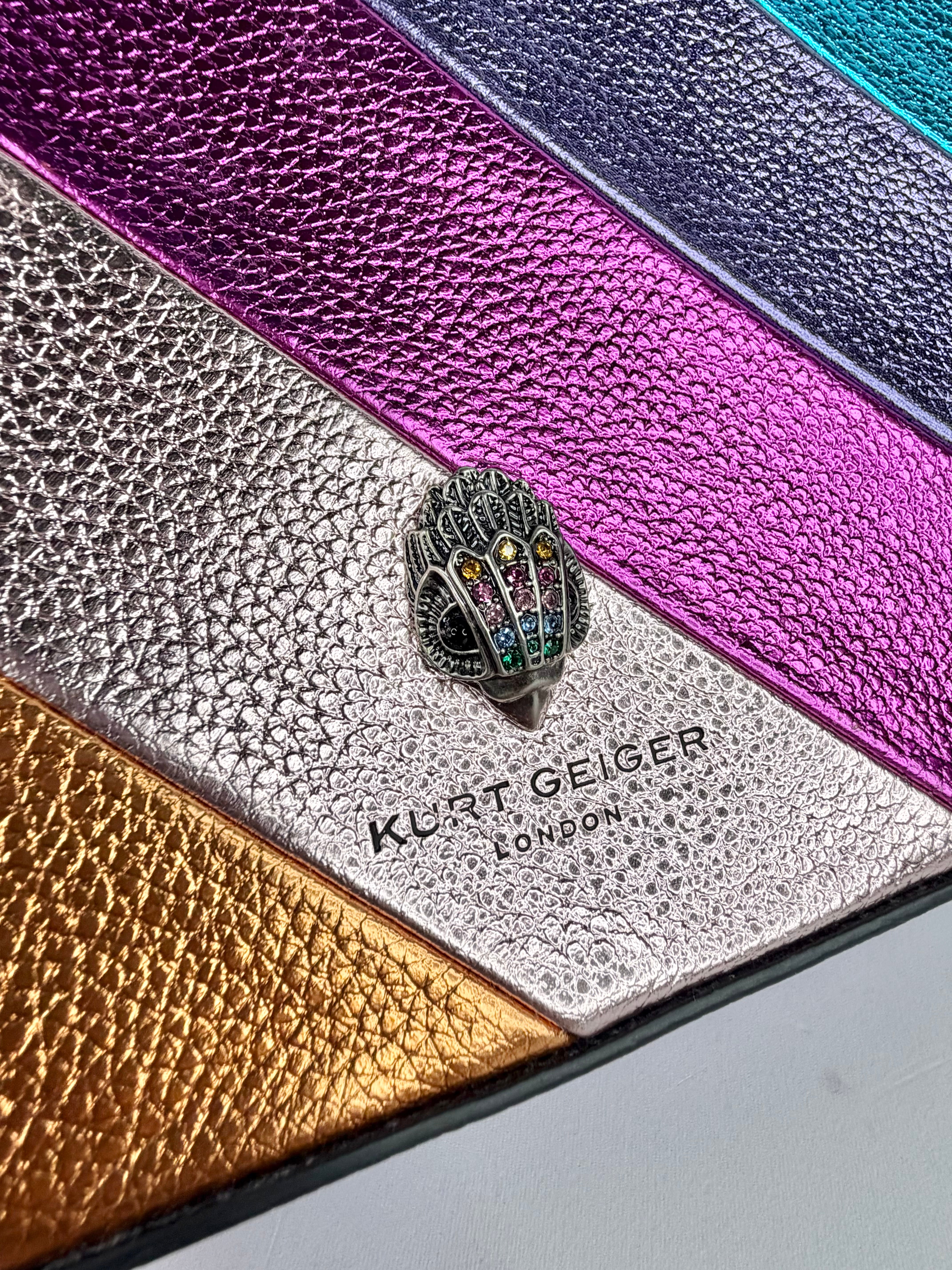 Kurt Geiger Metallic Rainbow 'Kensington Camera' Bag