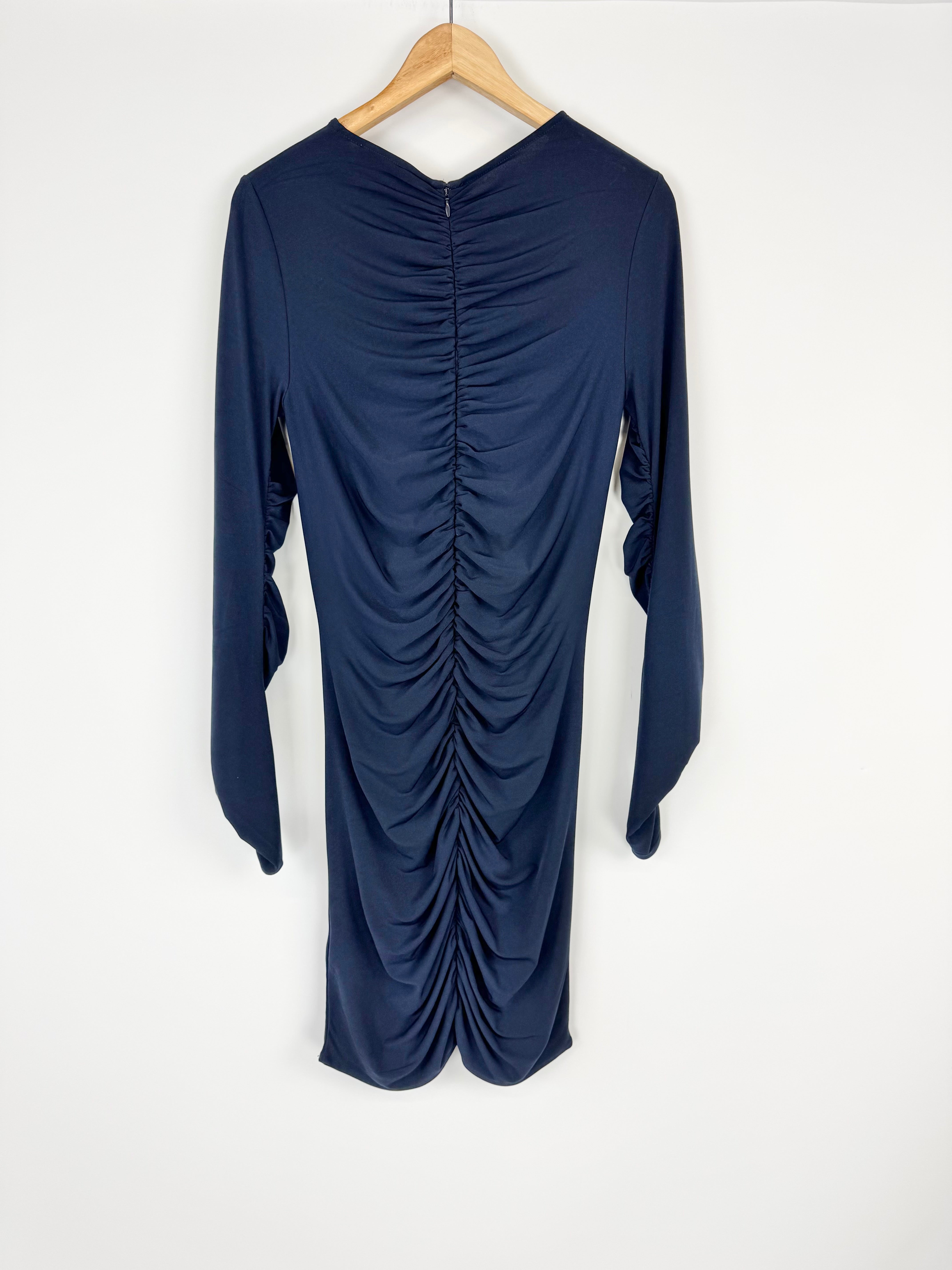 Reiss Navy Ruched Midi 'Harriet Dress - AU10