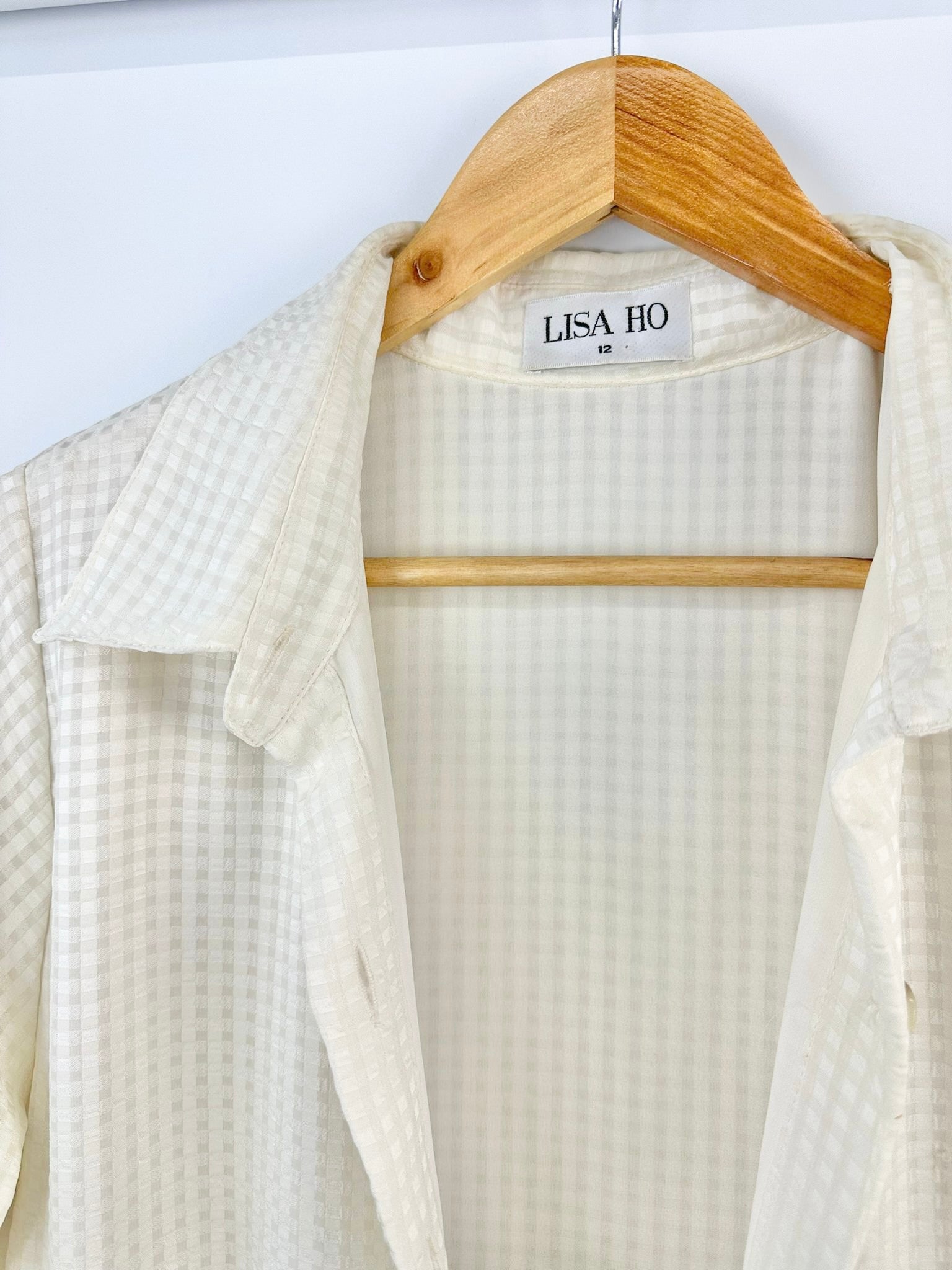 MFW Vintage Lisa Ho White Waffle Fabric Dress - AU12