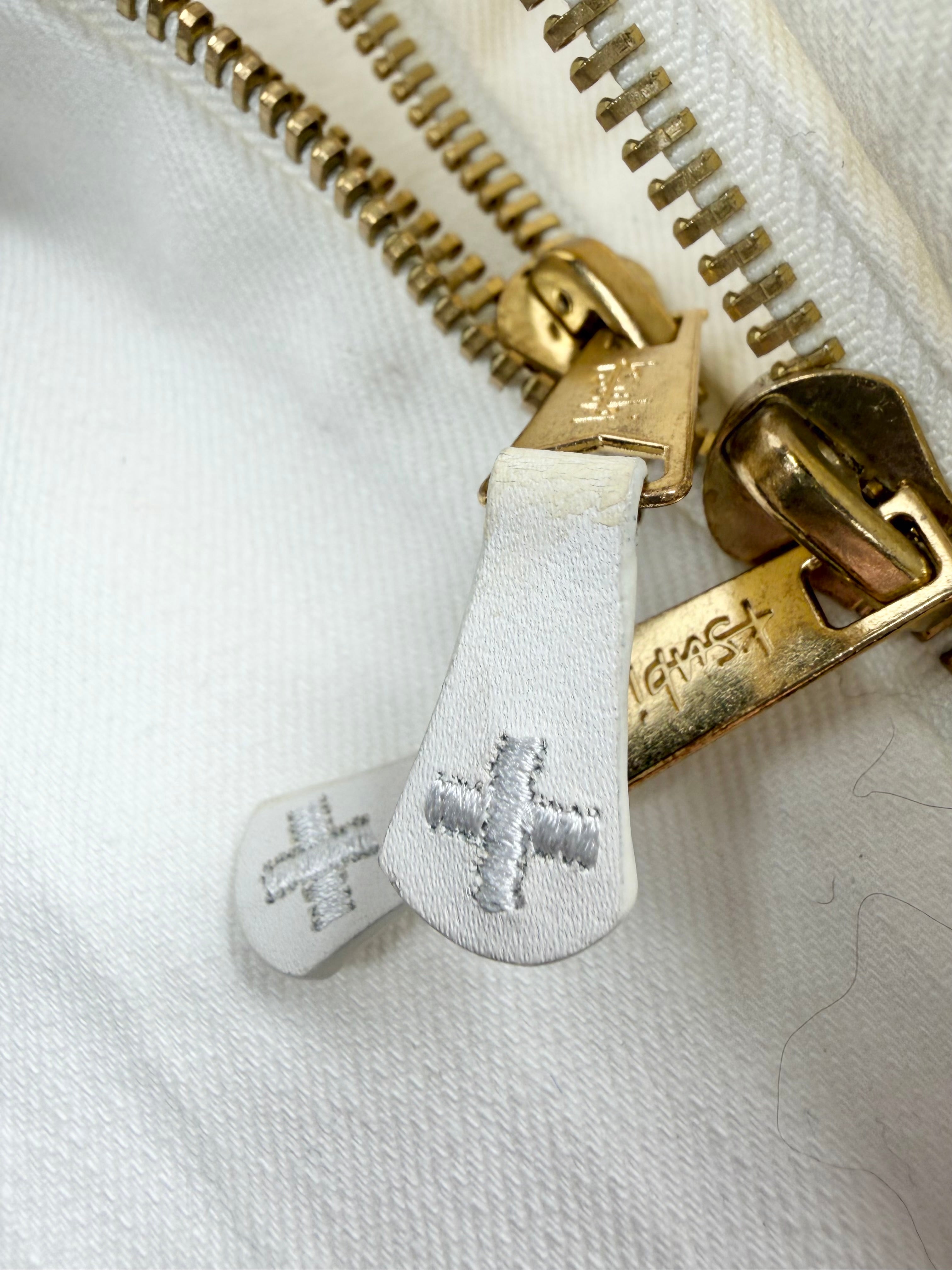 Ksubi Slimline Long White Denim Coat - M